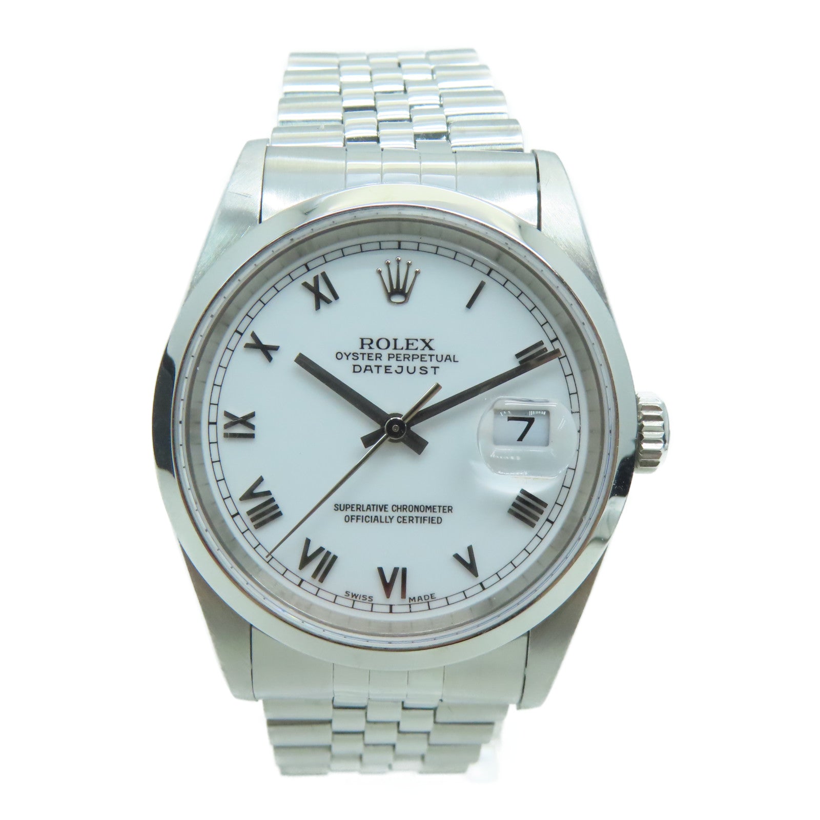 ROLEX Datejust不鏽鋼手錶自動機芯白色
