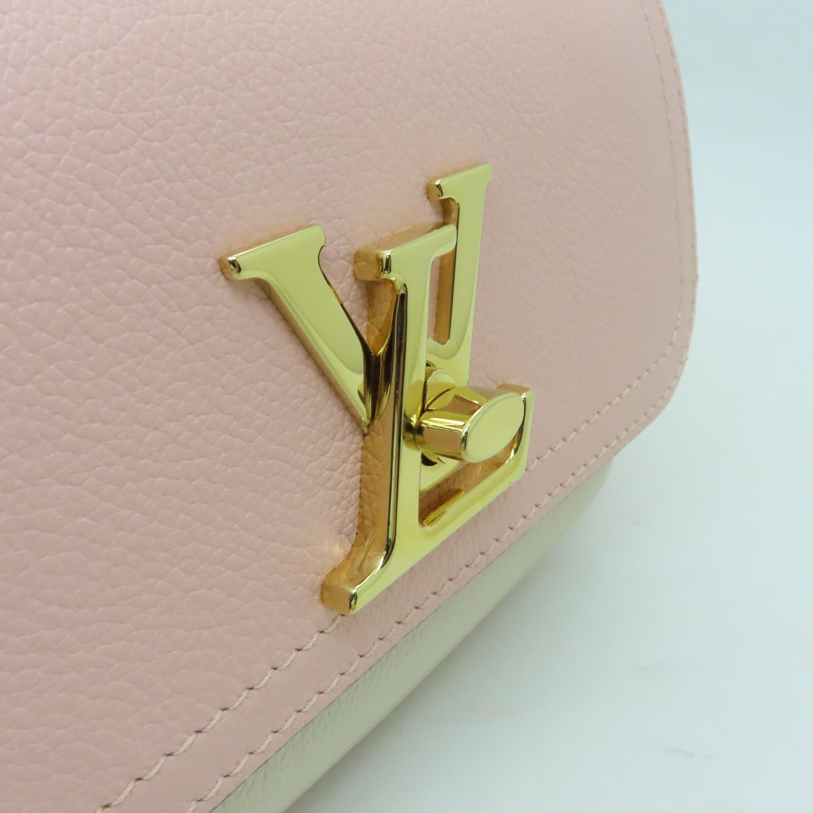 LOUIS VUITTON 【激減優惠】牛皮皮革Lockme Tender金扣手挽肩背兩用袋粉紅色