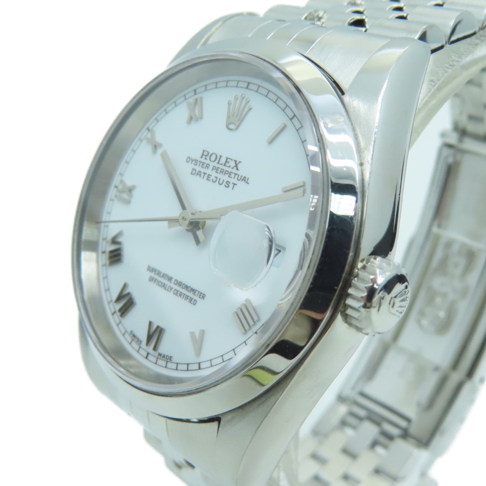 ROLEX Datejust不鏽鋼手錶自動機芯白色