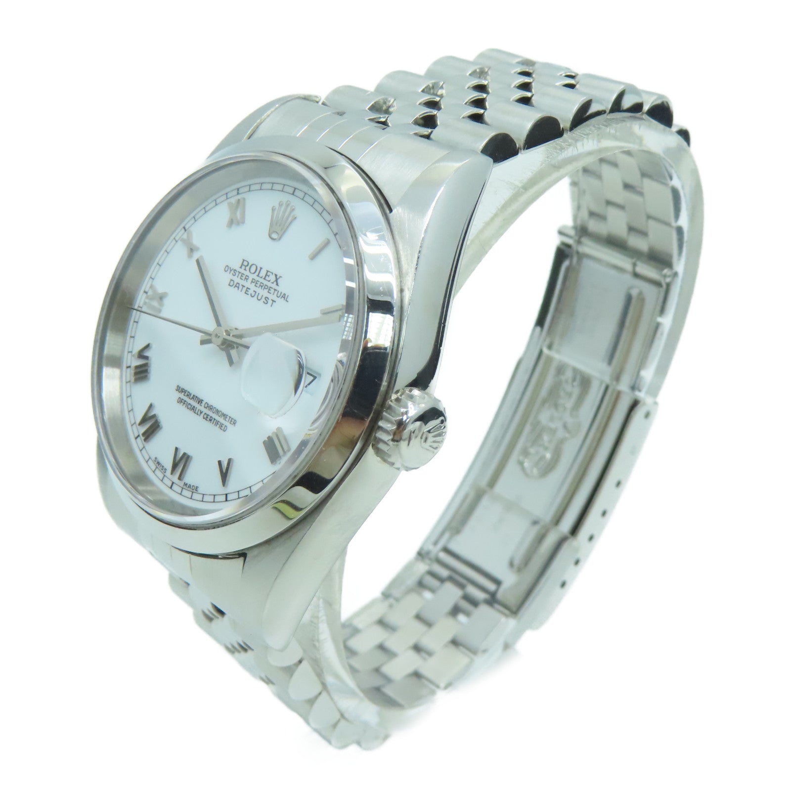 ROLEX Datejust不鏽鋼手錶自動機芯白色