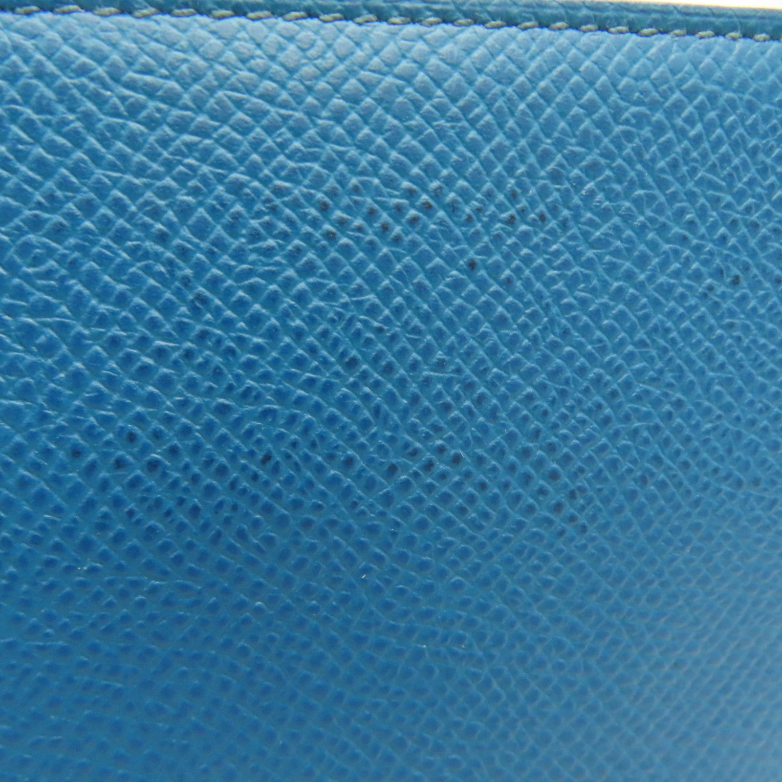 HERMES Epsom皮革Passport Case護照套綠藍色