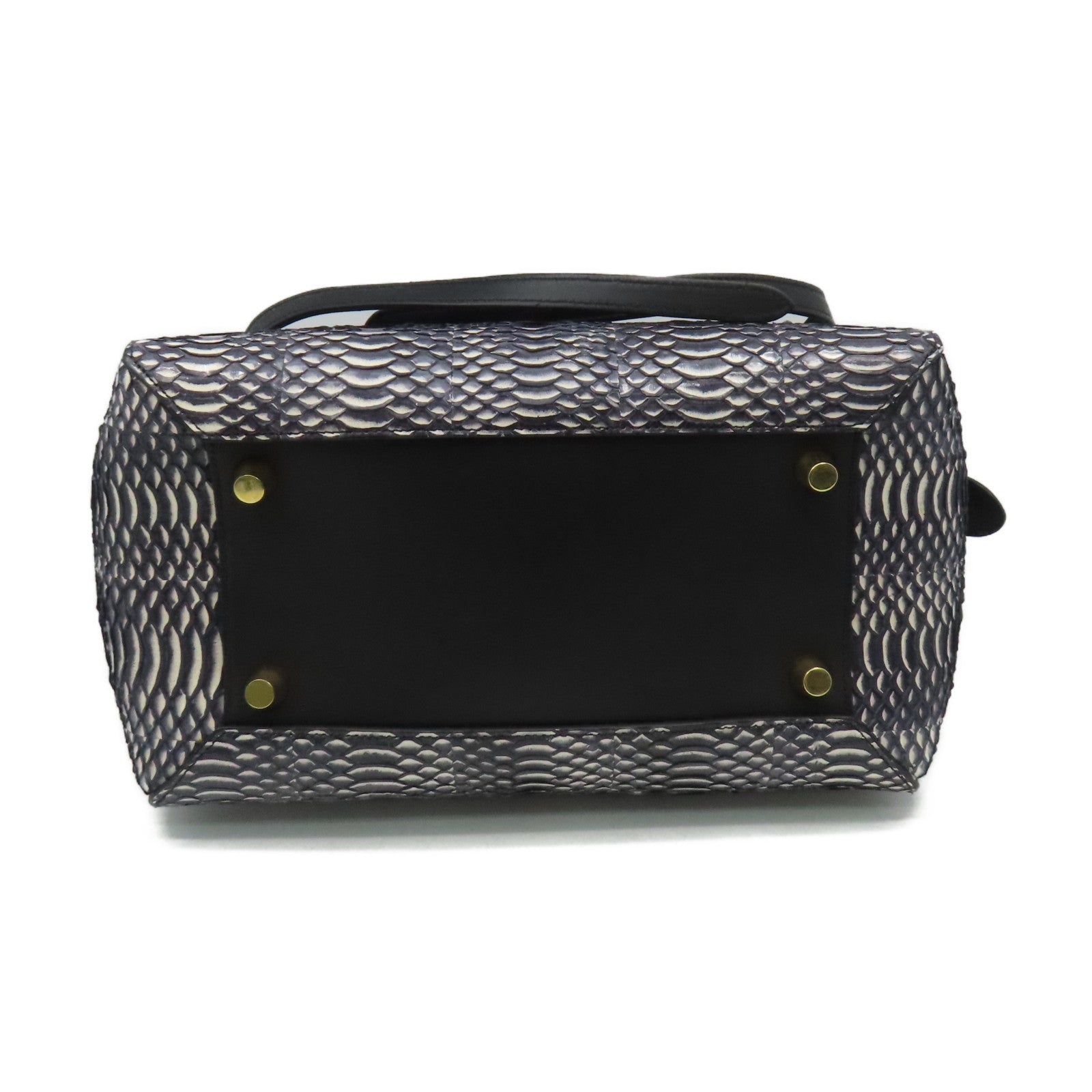 CELINE 蛇皮皮革/牛皮皮革Belt Bag 2Way Shoulder Bag手挽肩背兩用袋黑色/白色