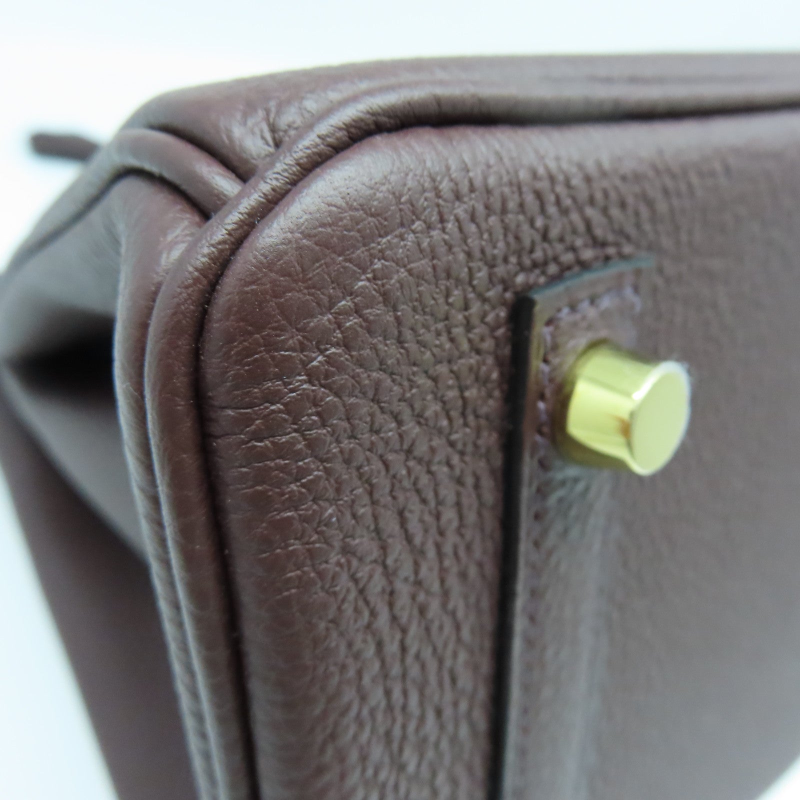 HERMES Togo Leather Birkin 30 Gold Buckle Hand Bag Rouge Sellie
