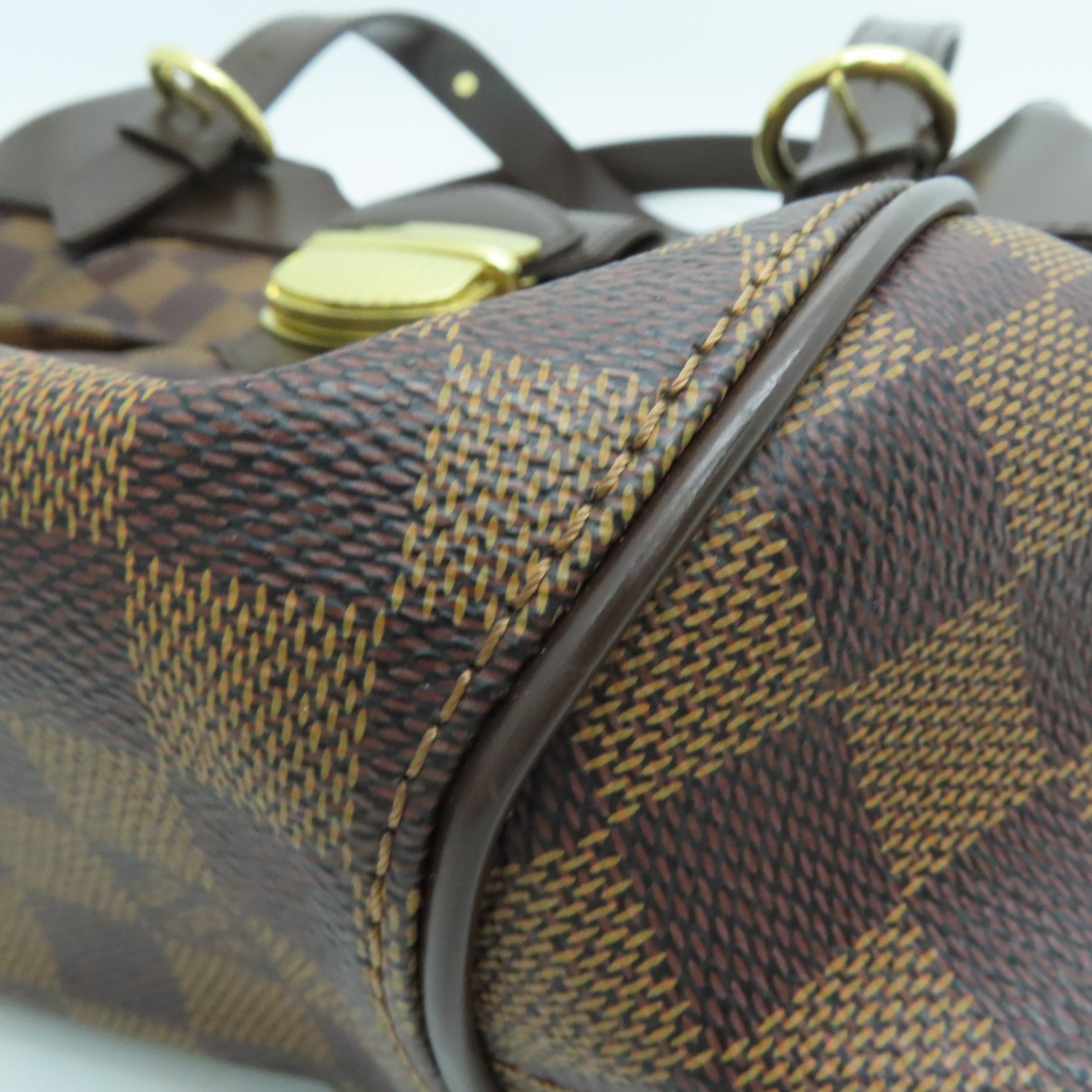 LOUIS VUITTON [Sharp Discount] Damier Sistina PM Shoulder Gold Buckle Shoulder Bag Brown