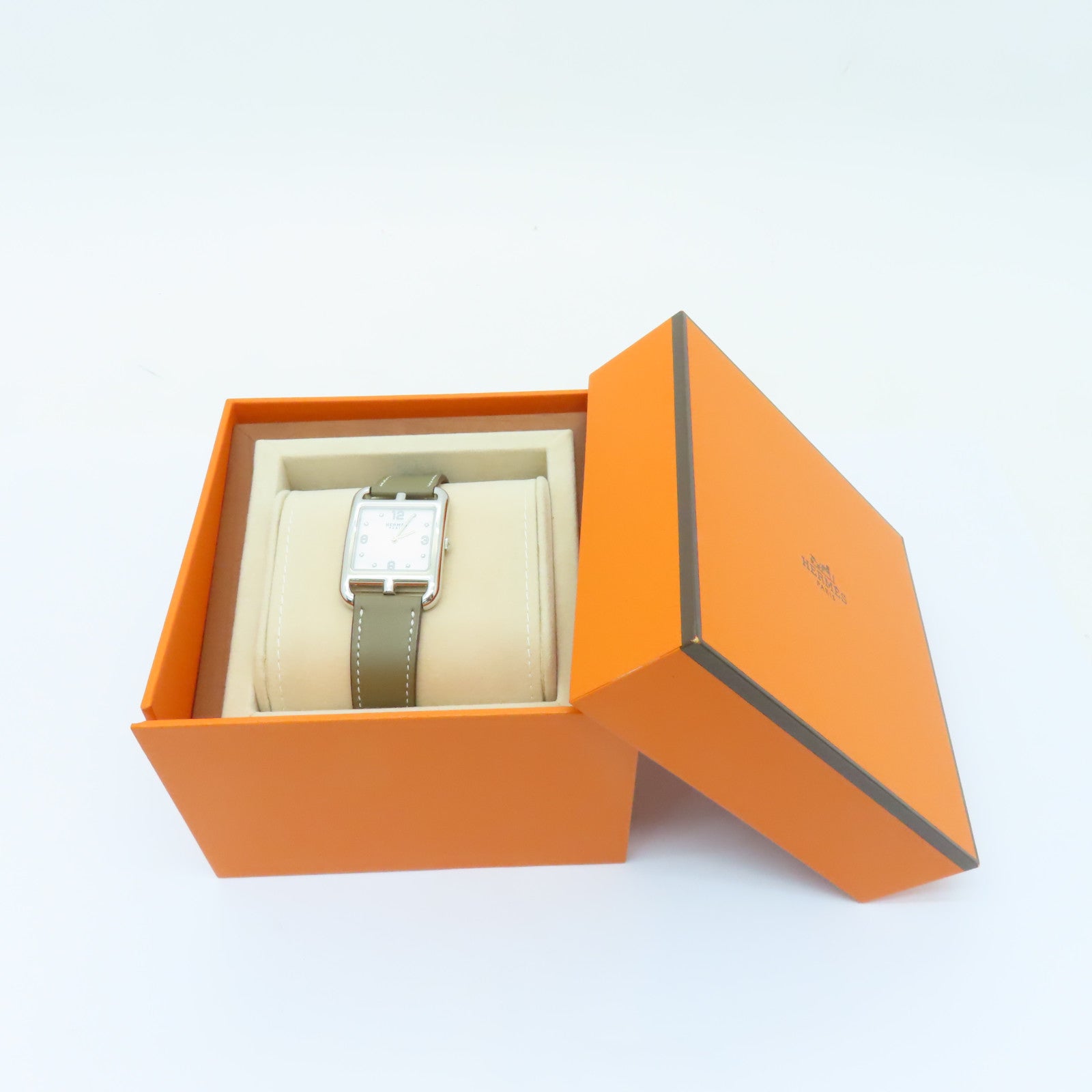 HERMES Cape Cod Watch不鏽鋼手錶石英機芯白色