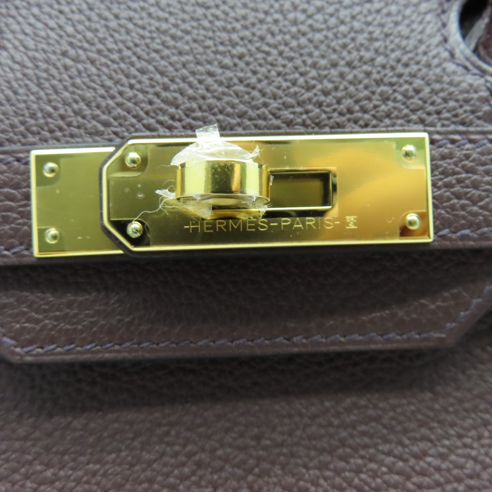 HERMES Togo Leather Birkin 30 Gold Buckle Hand Bag Rouge Sellie