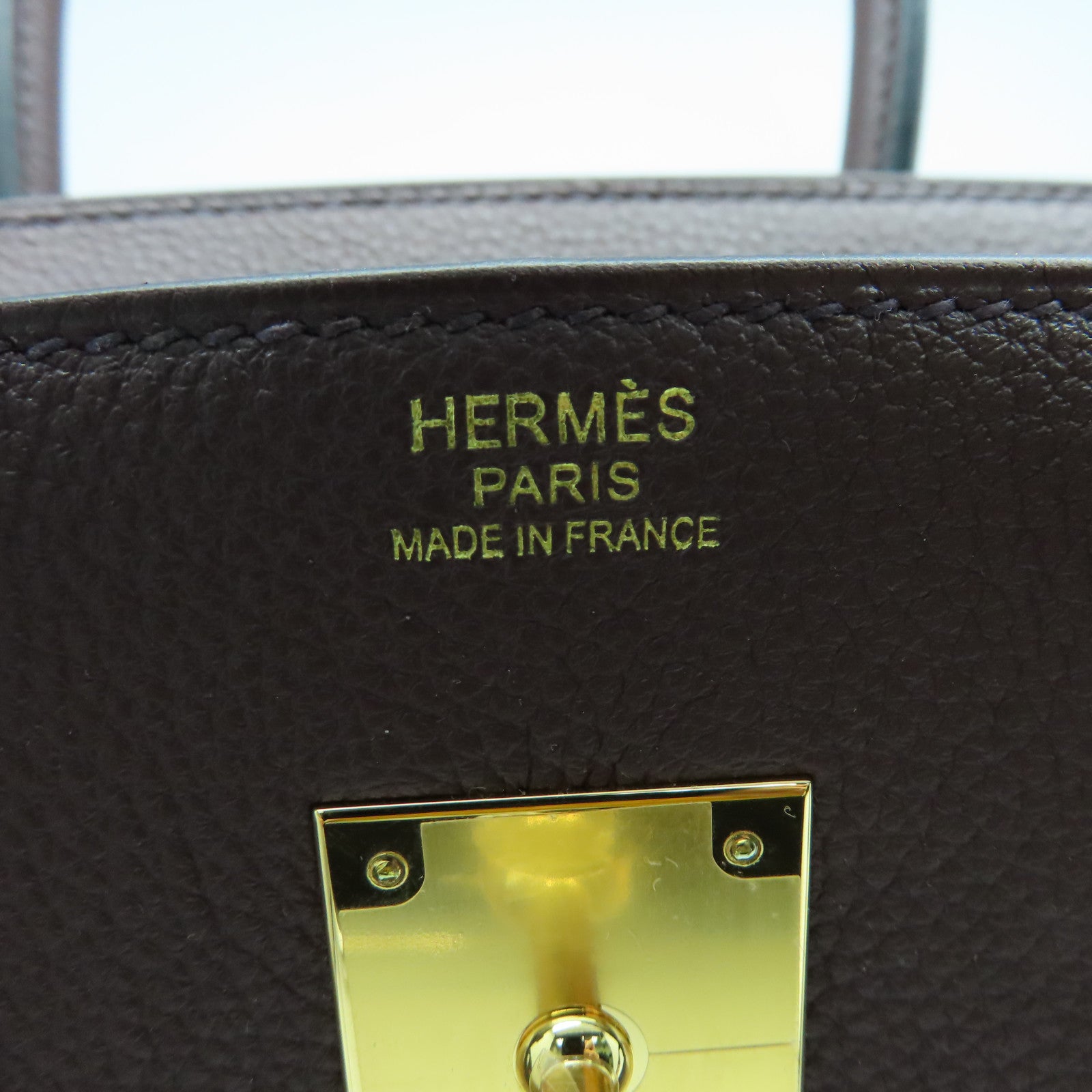 HERMES Togo Leather Birkin 30 Gold Buckle Hand Bag Rouge Sellie
