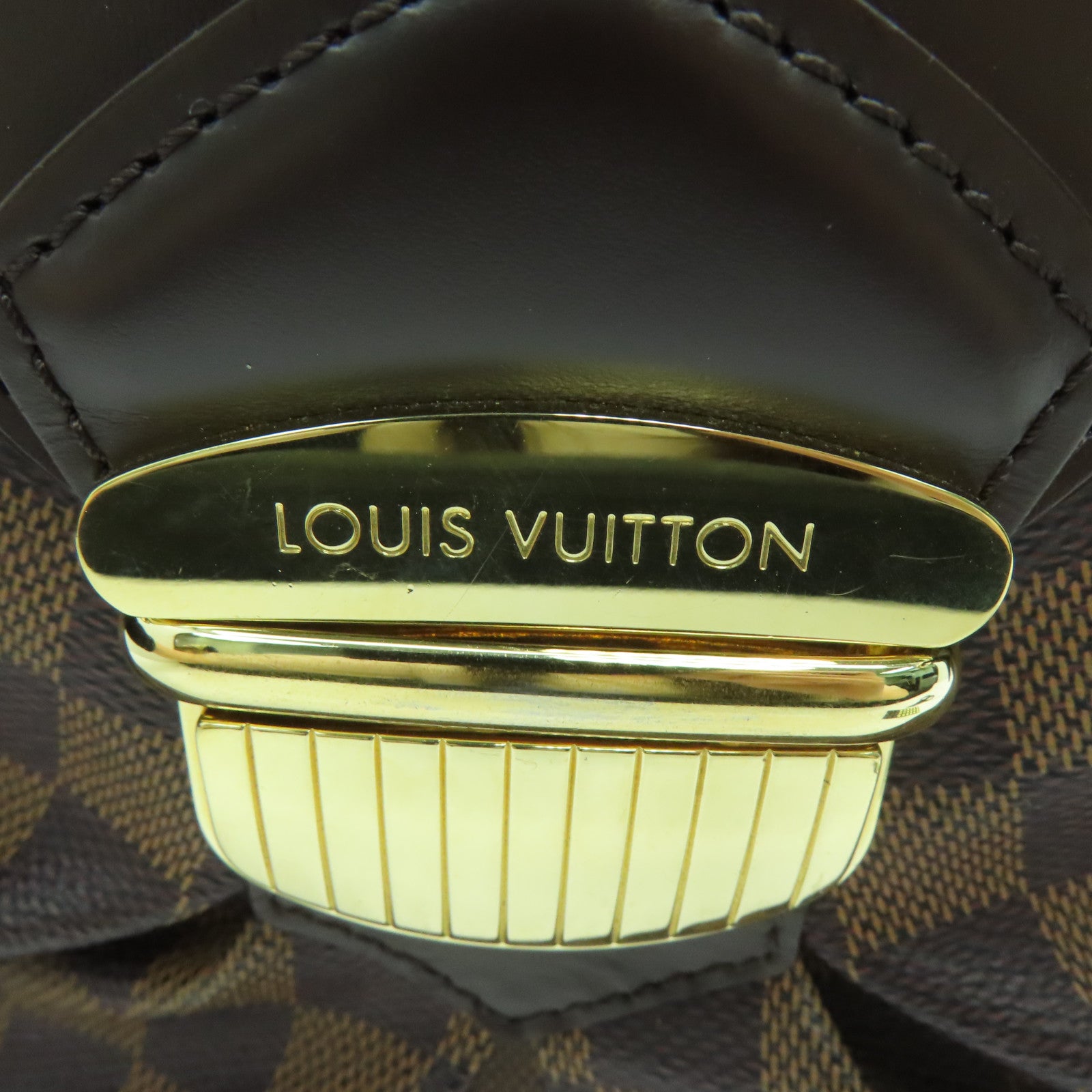 LOUIS VUITTON [Sharp Discount] Damier Sistina PM Shoulder Gold Buckle Shoulder Bag Brown
