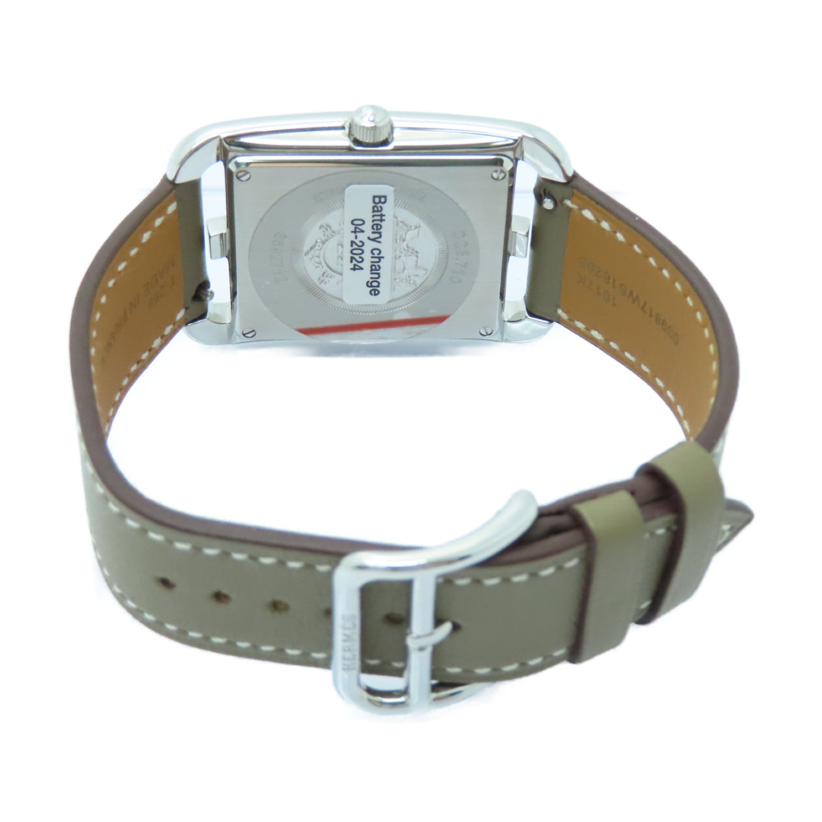 HERMES Cape Cod Watch不鏽鋼手錶石英機芯白色