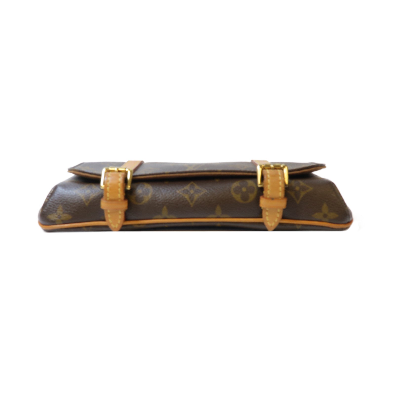 LOUIS VUITTON Monogram Pochette Marelle金扣肩背袋啡色