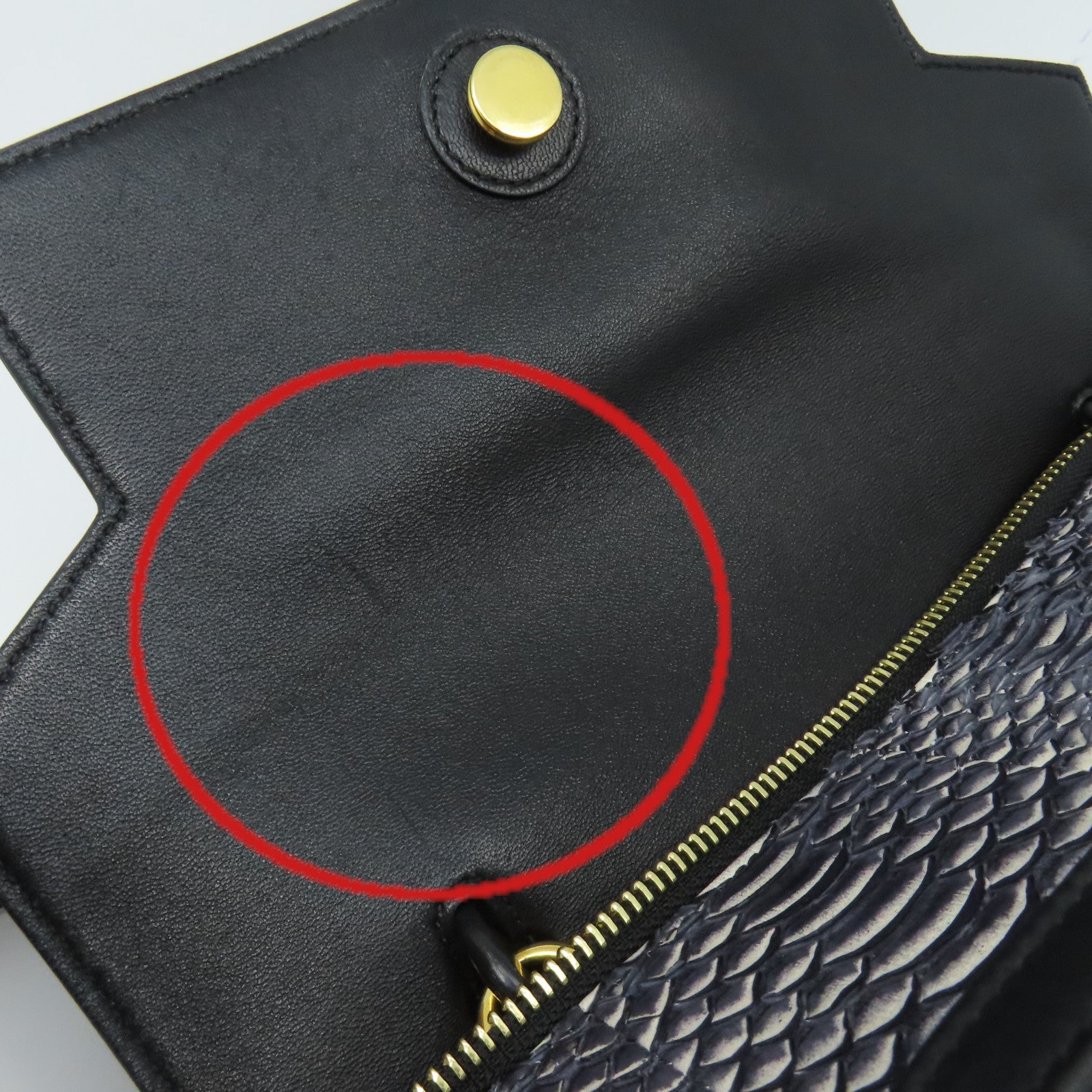 CELINE 蛇皮皮革/牛皮皮革Belt Bag 2Way Shoulder Bag手挽肩背兩用袋黑色/白色