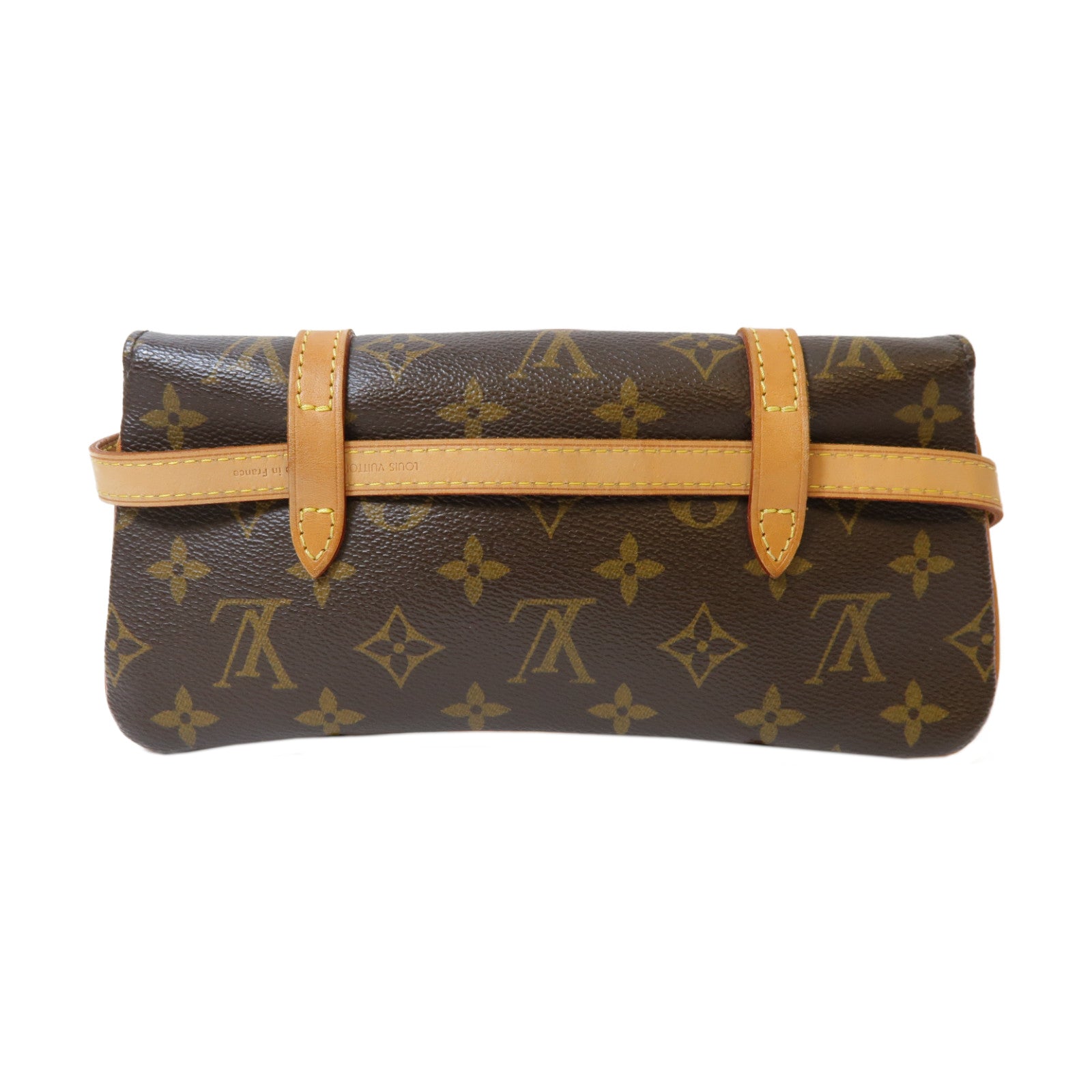 LOUIS VUITTON Monogram Pochette Marelle金扣肩背袋啡色
