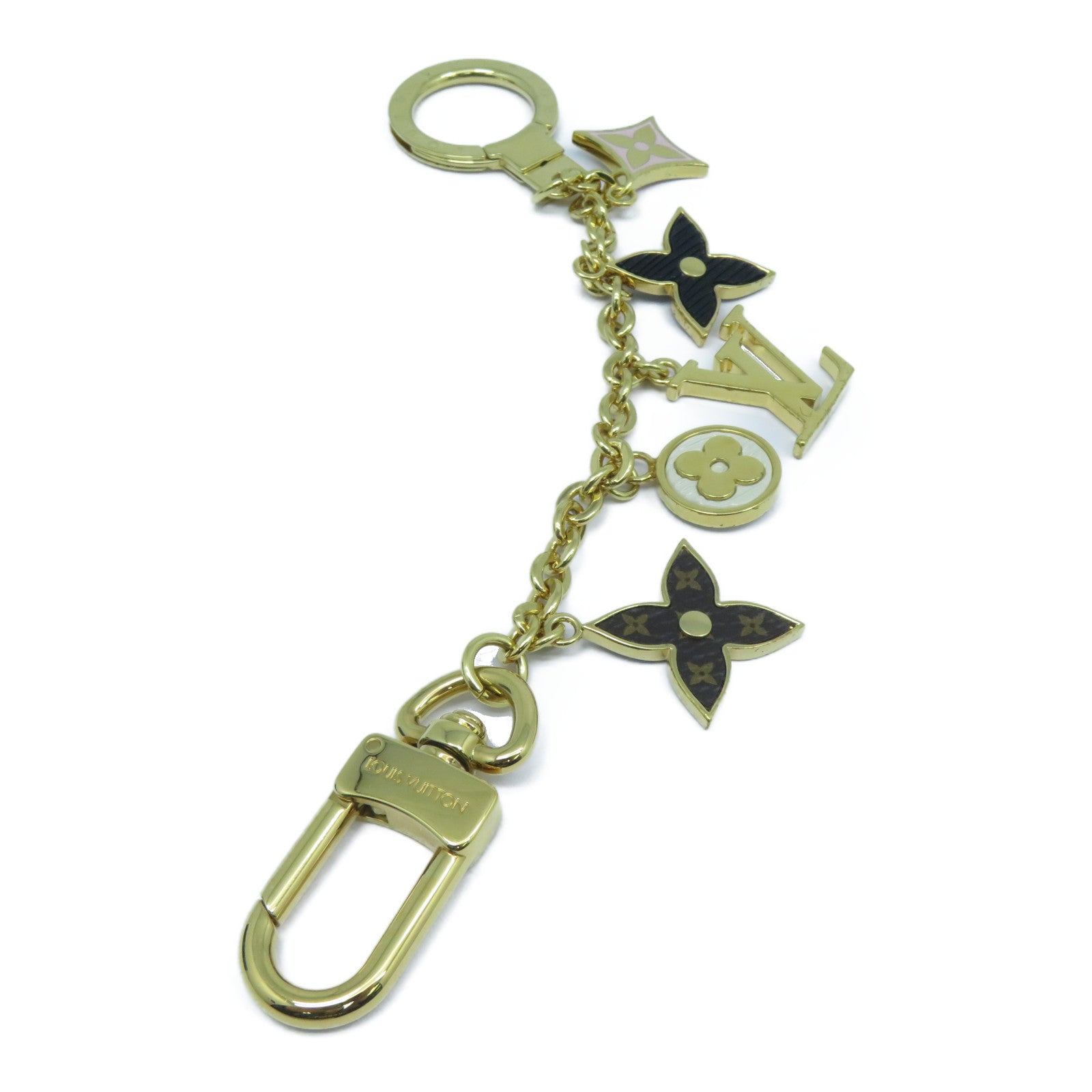 LOUIS VUITTON 金屬Spring Street Chain Bag Charm金扣掛飾金色