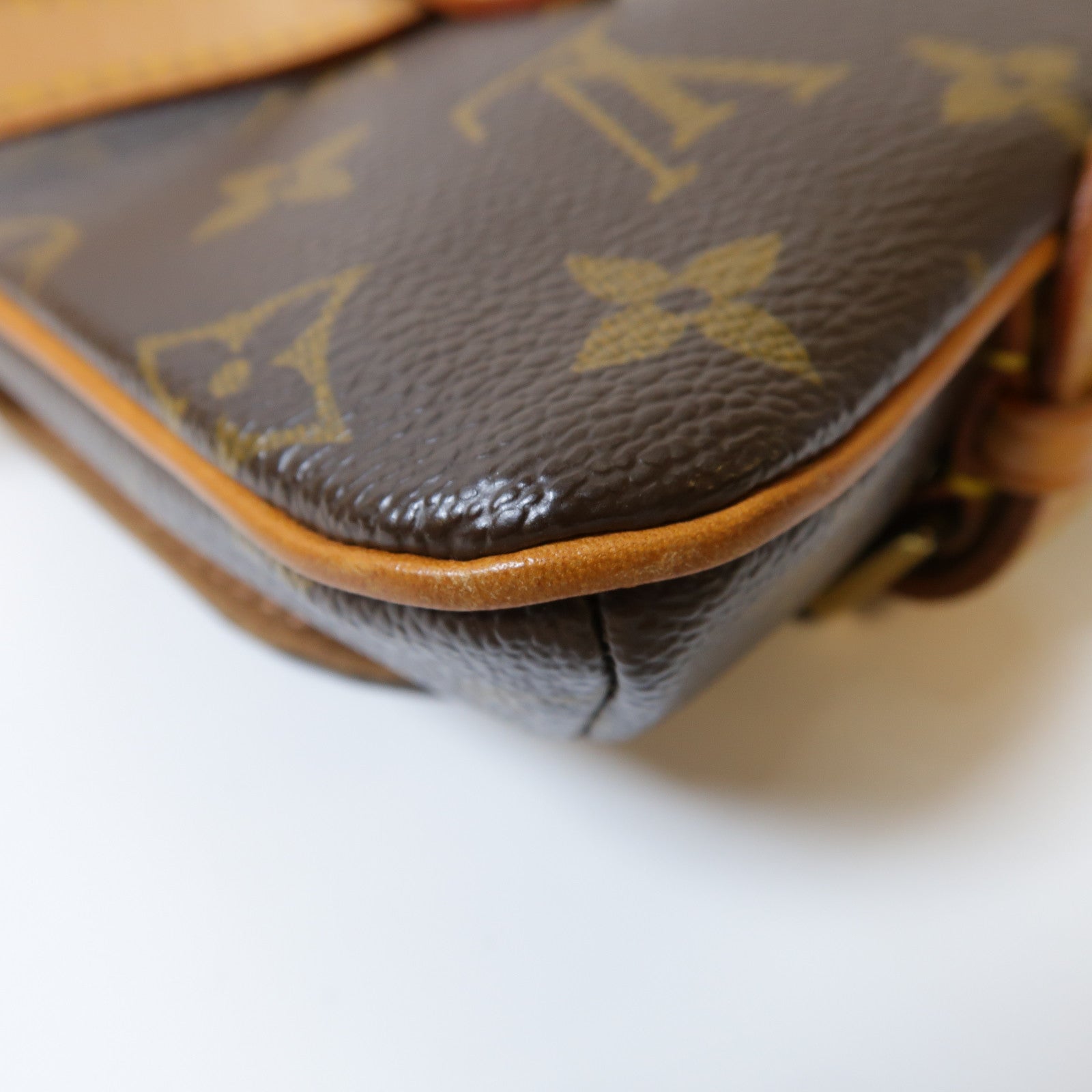 LOUIS VUITTON Monogram Pochette Marelle金扣肩背袋啡色