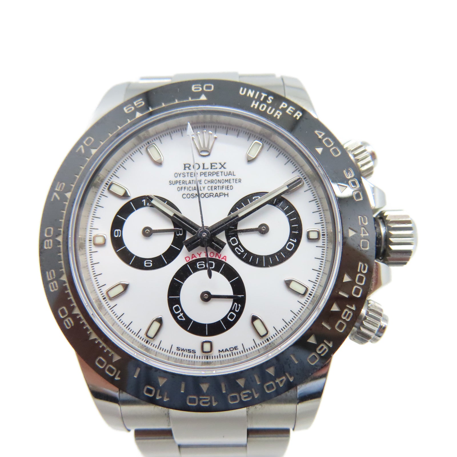 ROLEX Daytona不鏽鋼手錶自動機芯黑色/白色