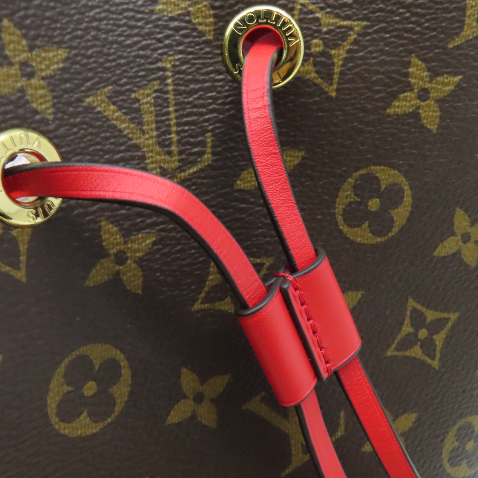 LOUIS VUITTON Monogram NeoNoe MM Shoulder Bag手挽肩背兩用袋啡色/紅色