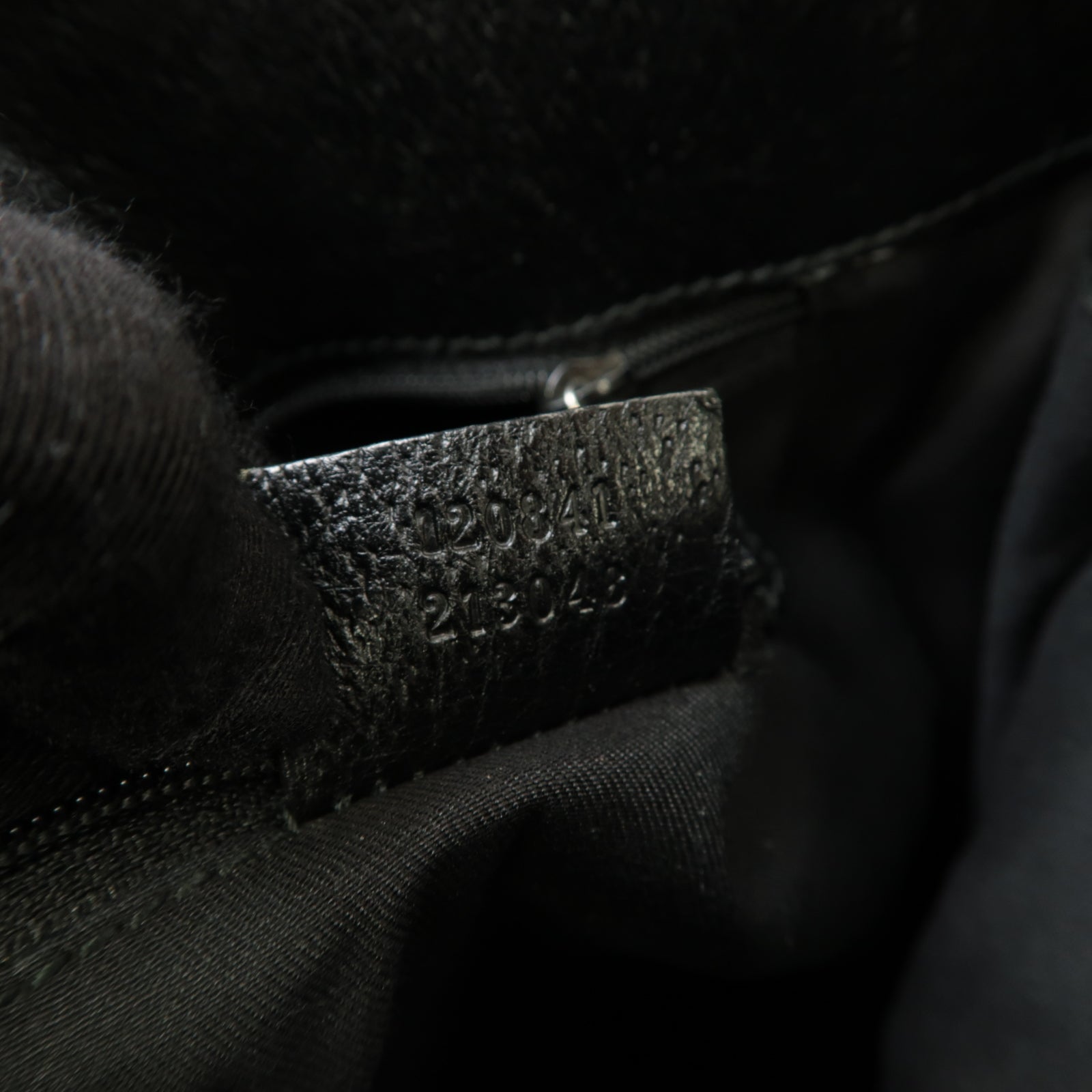GUCCI 帆布Shoulder Bag銀扣肩背袋黒色