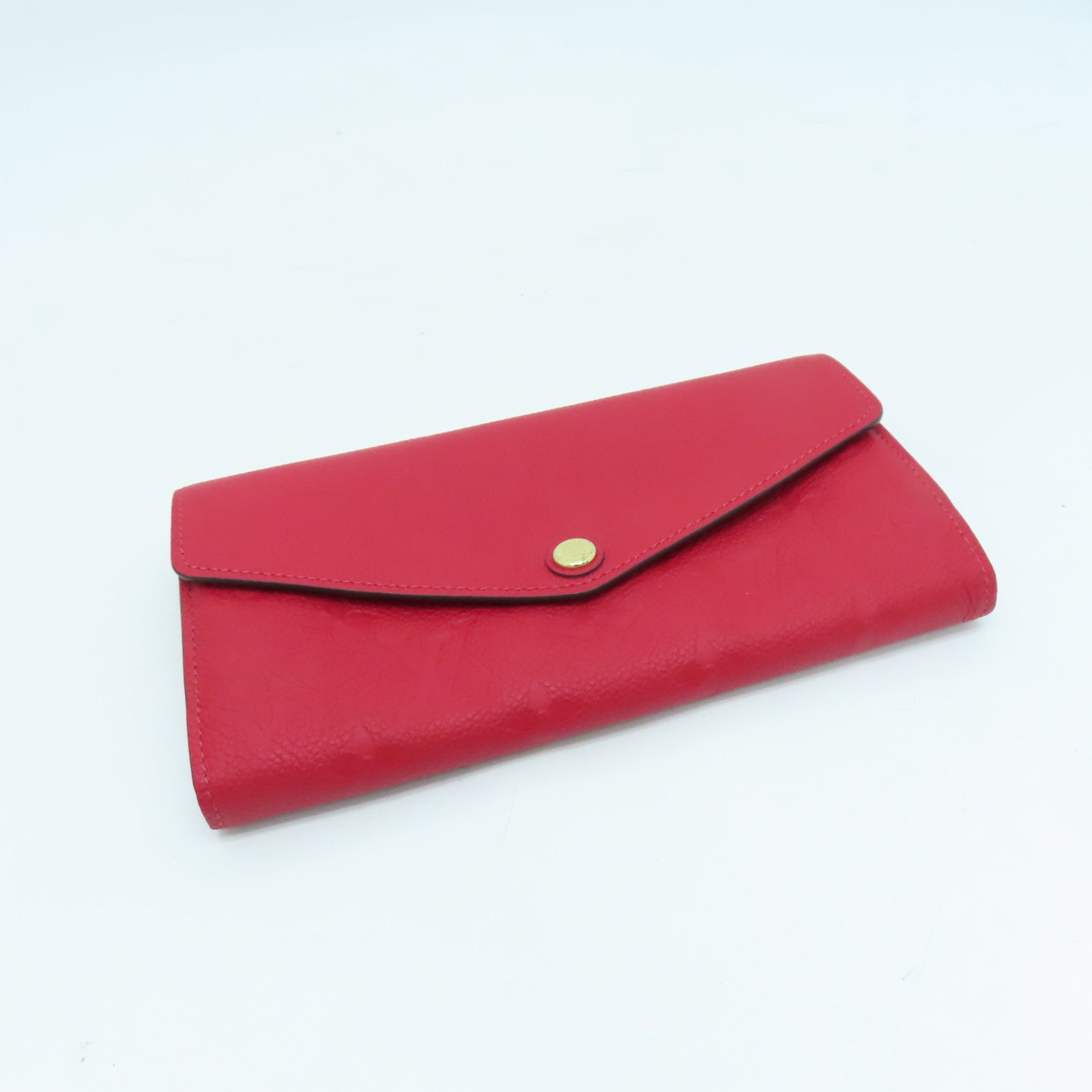 LOUIS VUITTON 【激減優惠】Monogram Empreinte Sarah Wallet金扣長錢包紅色