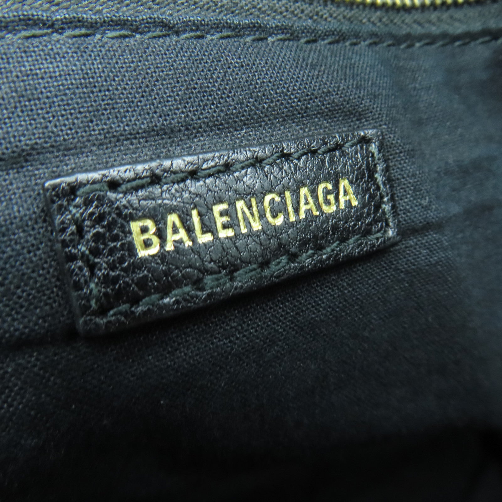 BALENCIAGA 牛皮皮革City金扣手挽肩背兩用袋黑色