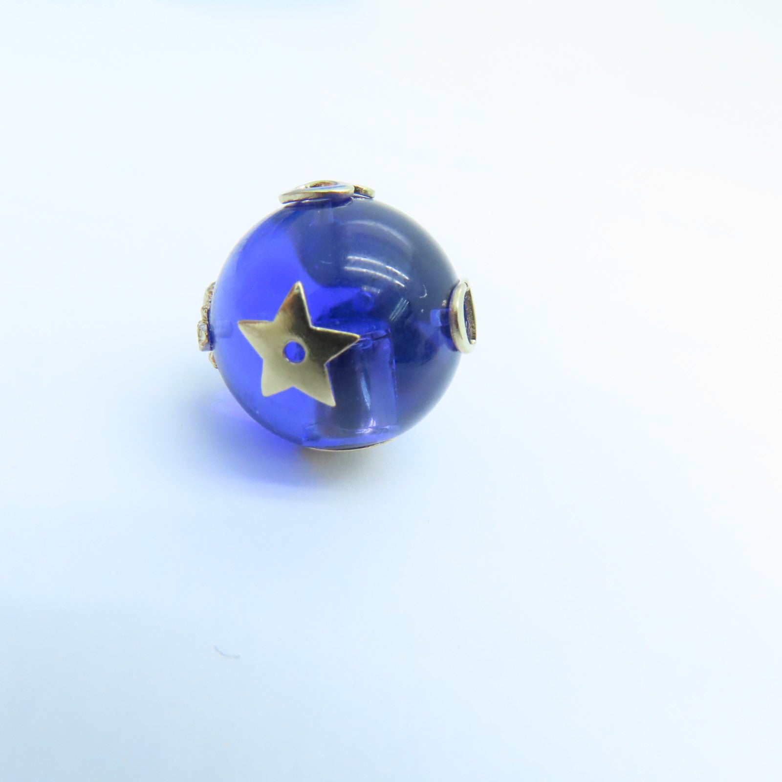 Dior PVC/金属Tribales Earrings耳环金色/蓝色