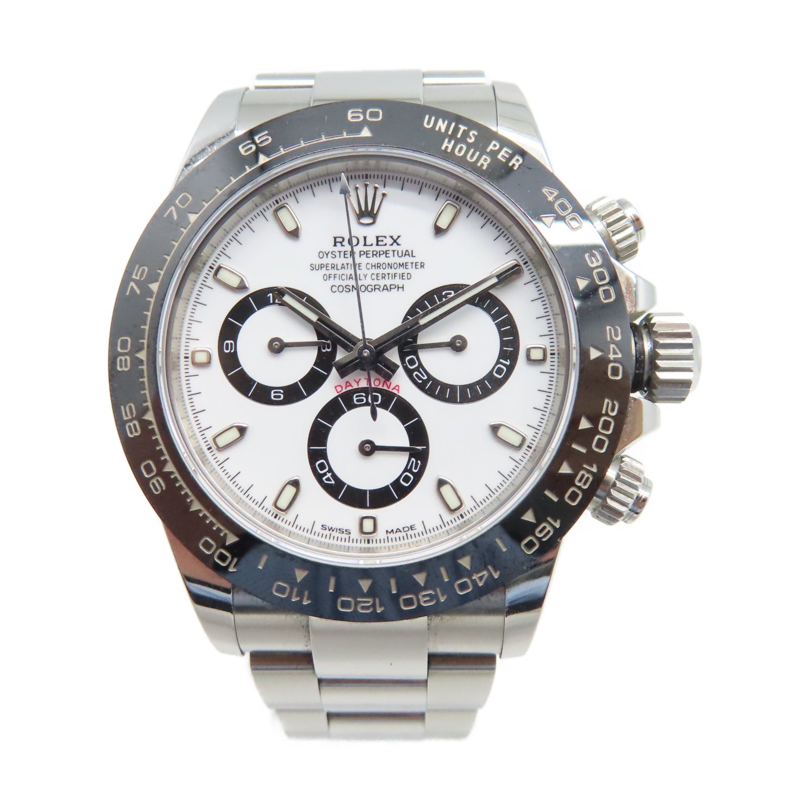 ROLEX Daytona不鏽鋼手錶自動機芯黑色/白色