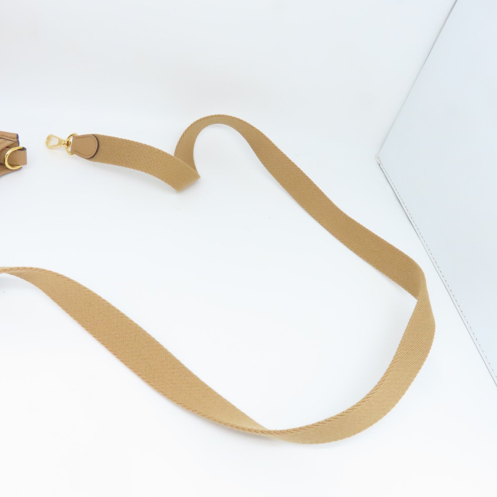 HERMES Clemence Leather Evelyne TPM Gold Buckle Shoulder Bag Brown