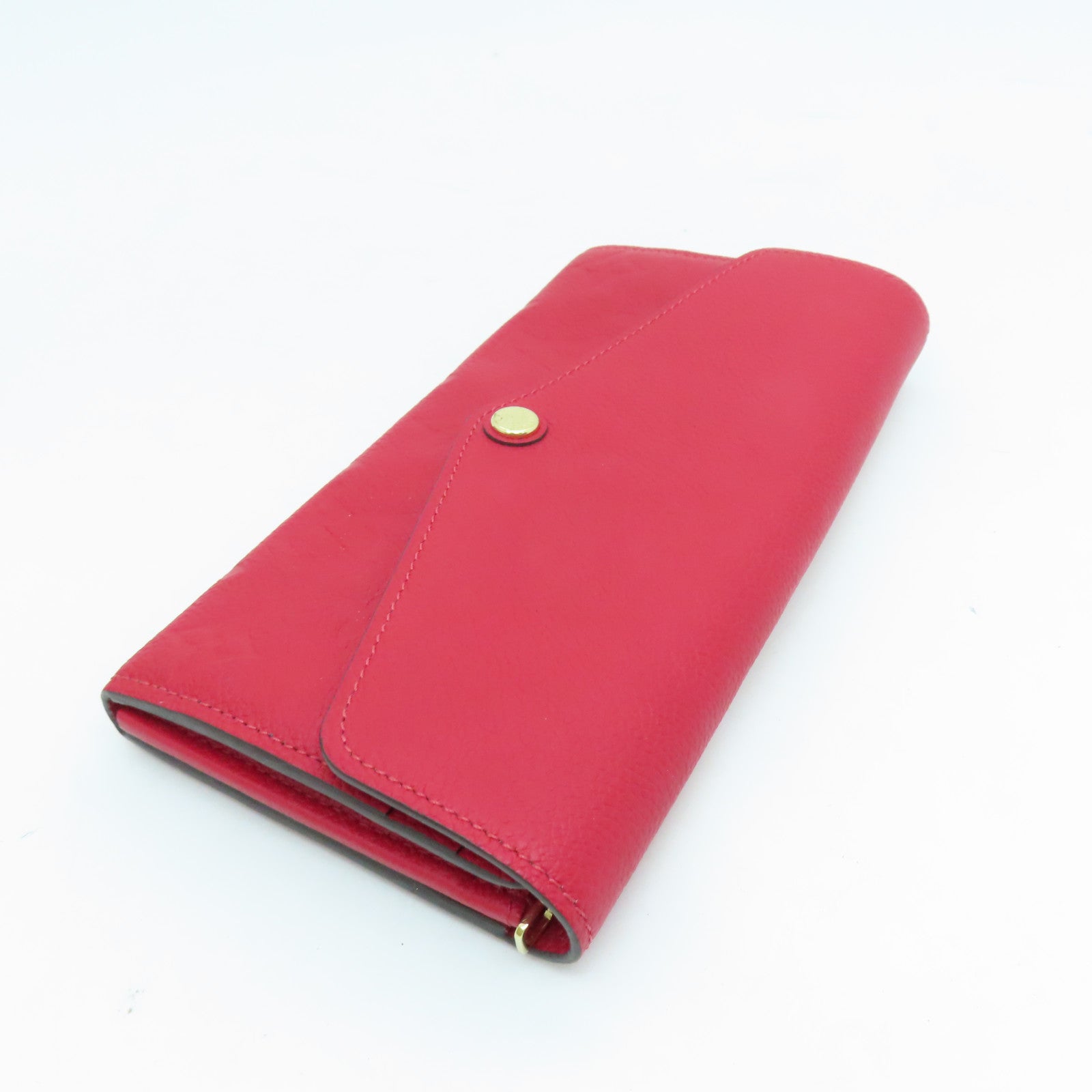 LOUIS VUITTON 【激減優惠】Monogram Empreinte Sarah Wallet金扣長錢包紅色
