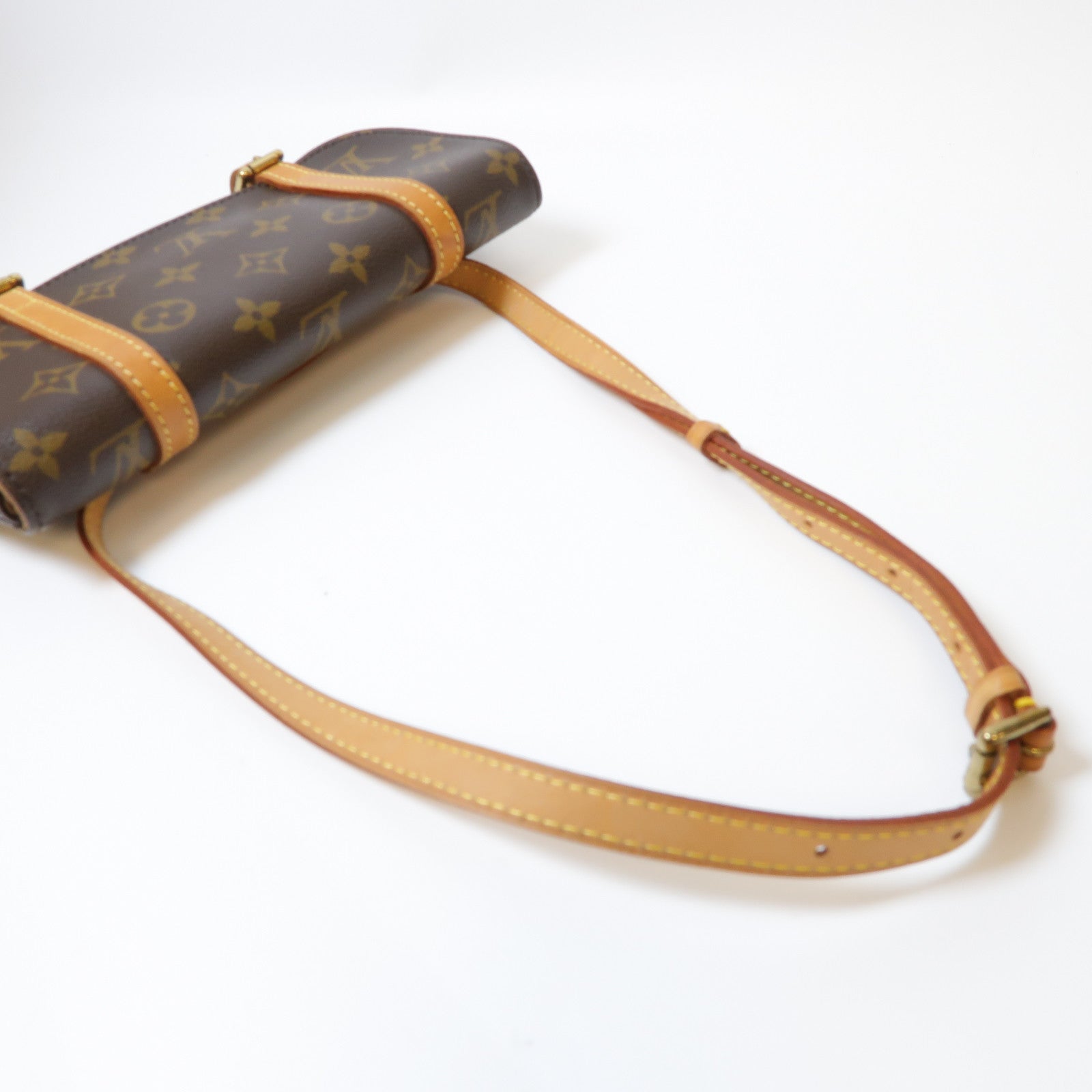 LOUIS VUITTON Monogram Pochette Marelle金扣肩背袋啡色