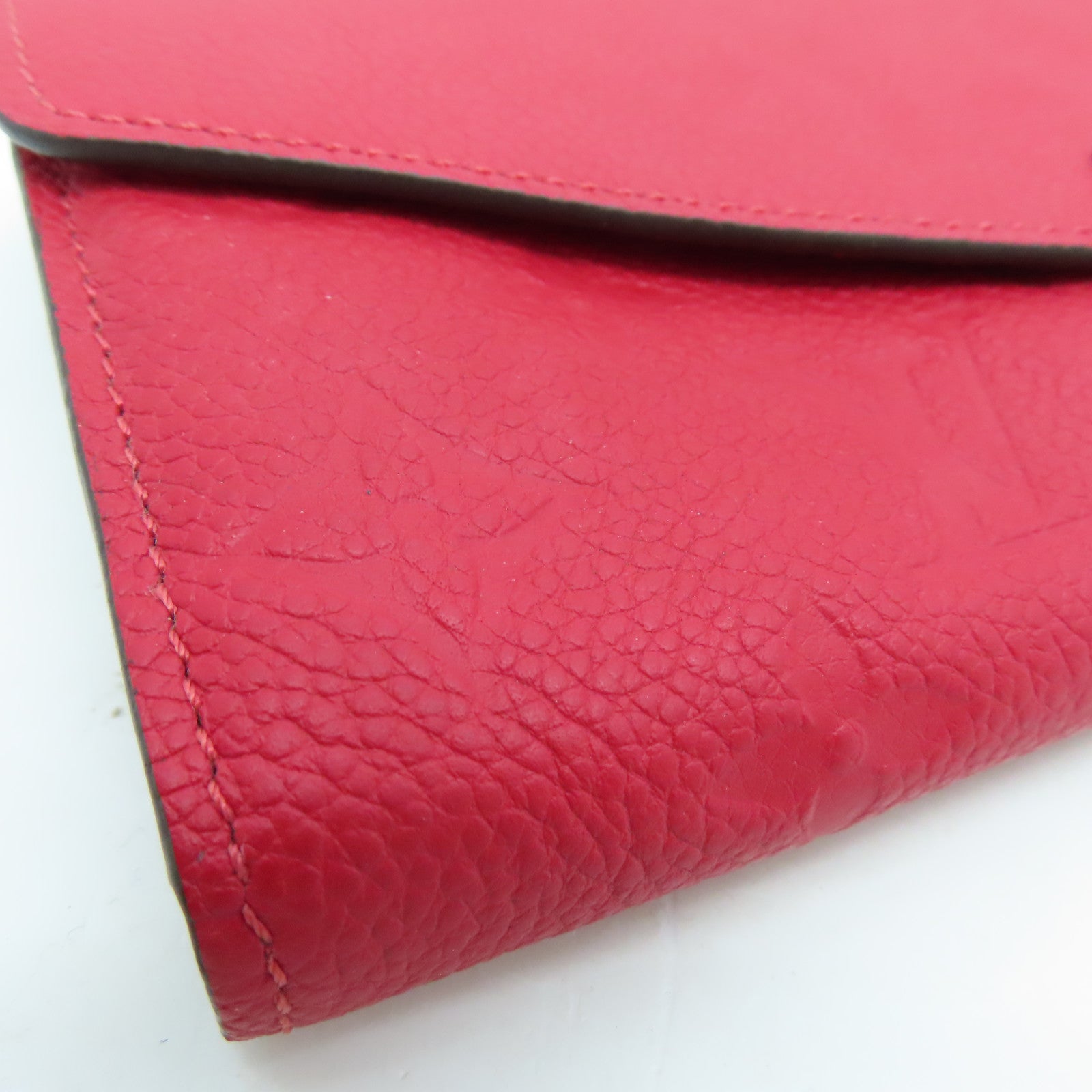 LOUIS VUITTON 【激減優惠】Monogram Empreinte Sarah Wallet金扣長錢包紅色