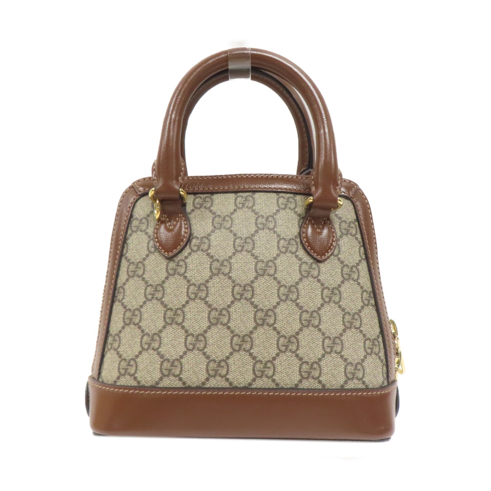 GUCCI 塗層帆布Supreme 1955金扣手挽肩背兩用袋啡色