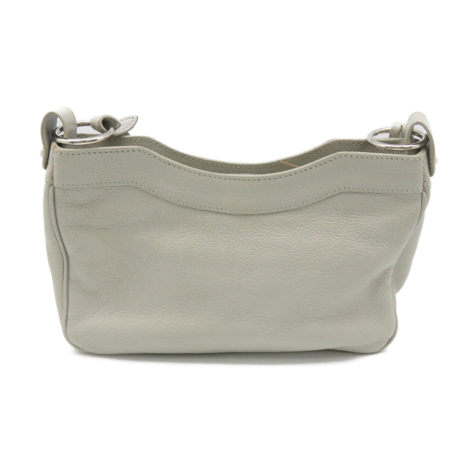 BALENCIAGA 牛皮皮革Metallic Edge Hip Shoulder Bag肩背袋灰色