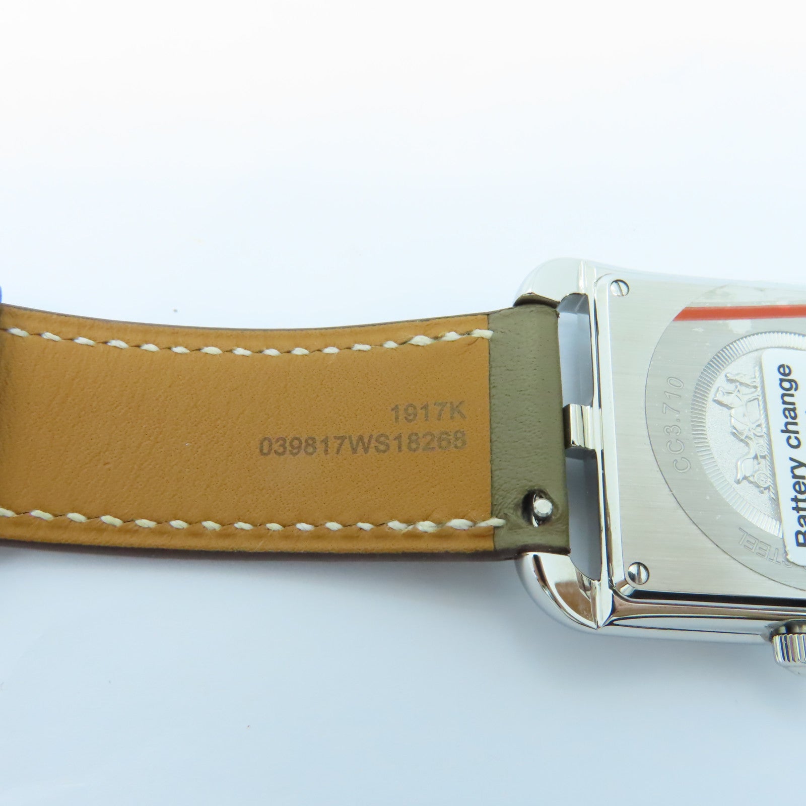 HERMES Cape Cod Watch不鏽鋼手錶石英機芯白色