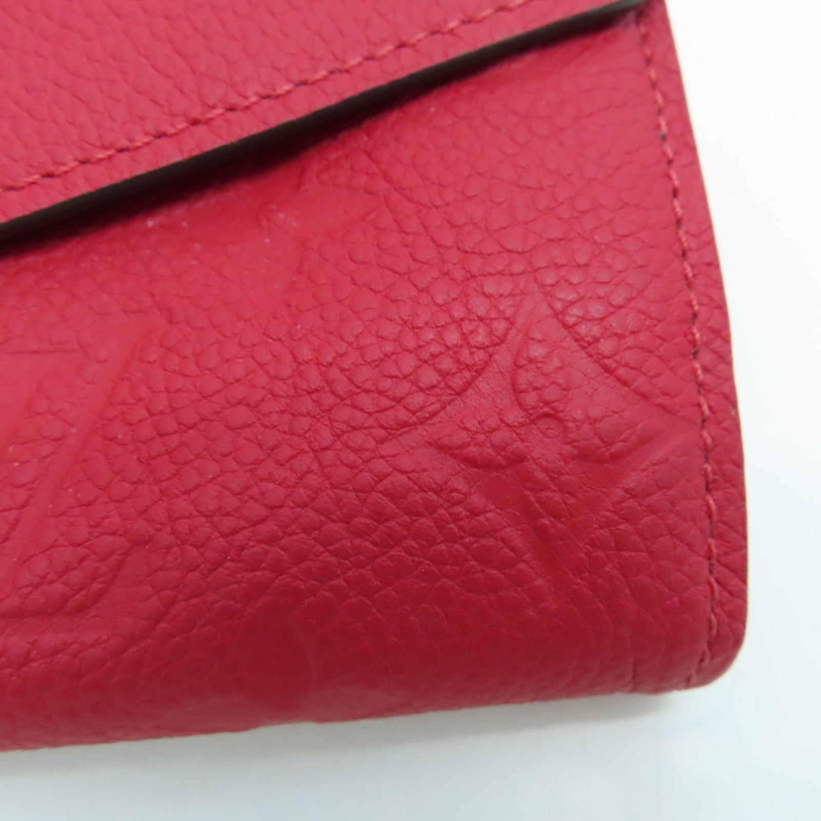 LOUIS VUITTON 【激減優惠】Monogram Empreinte Sarah Wallet金扣長錢包紅色