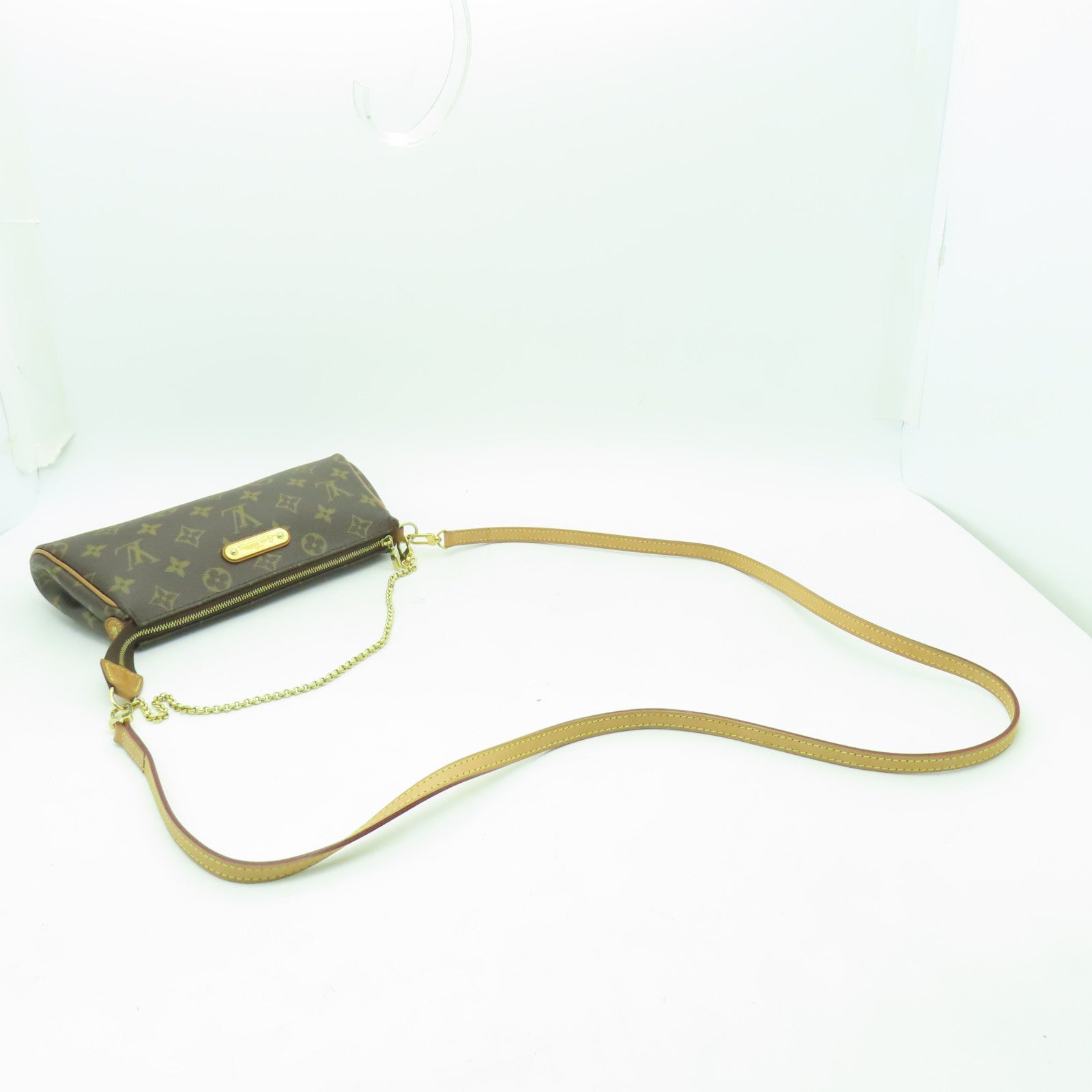 LOUIS VUITTON 【激減優惠】Monogram Eva金扣手挽肩背兩用袋棕色