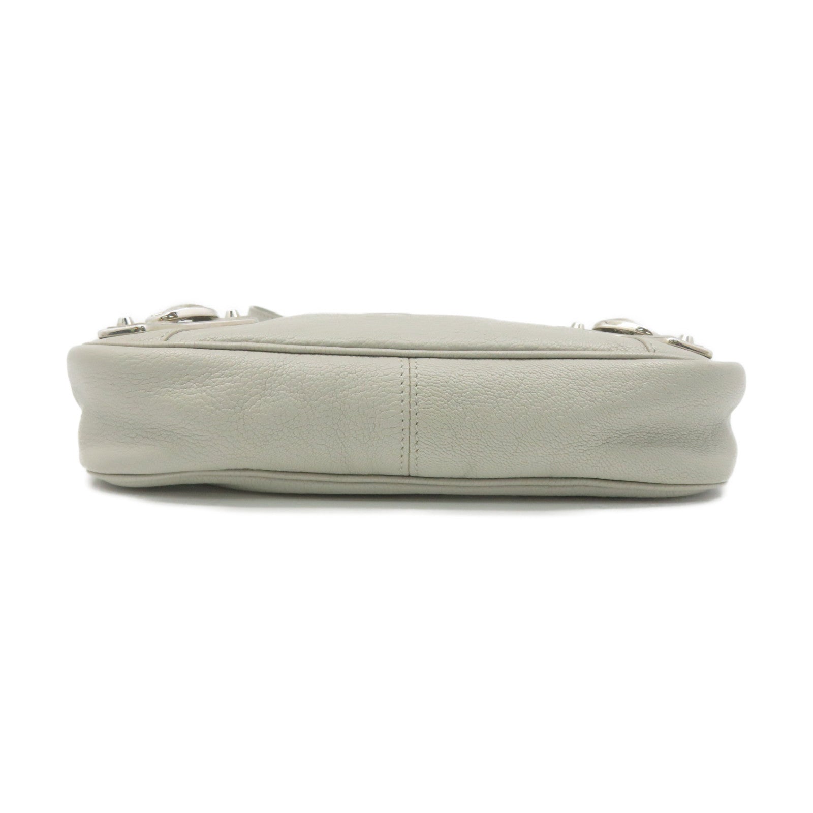 BALENCIAGA 牛皮皮革Metallic Edge Hip Shoulder Bag肩背袋灰色