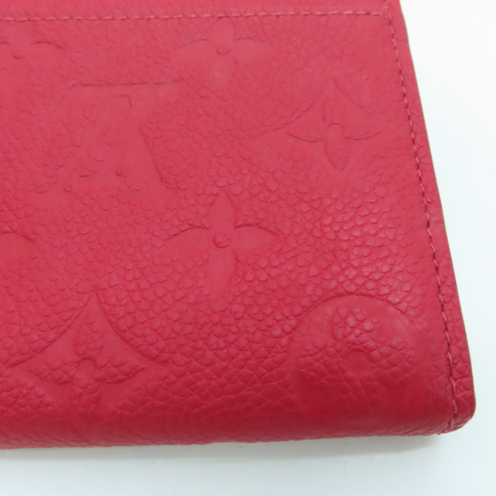 LOUIS VUITTON 【激減優惠】Monogram Empreinte Sarah Wallet金扣長錢包紅色
