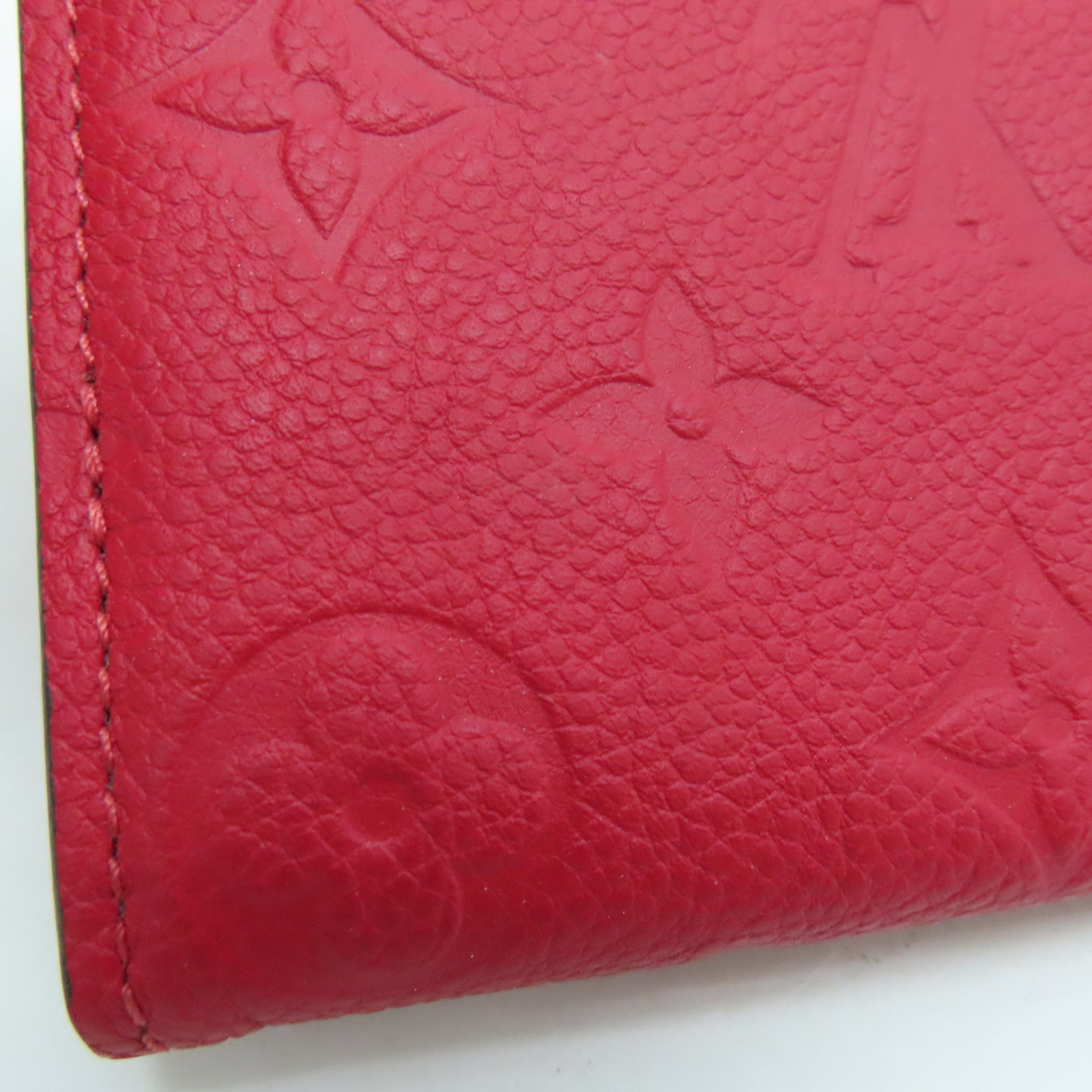 LOUIS VUITTON 【激減優惠】Monogram Empreinte Sarah Wallet金扣長錢包紅色