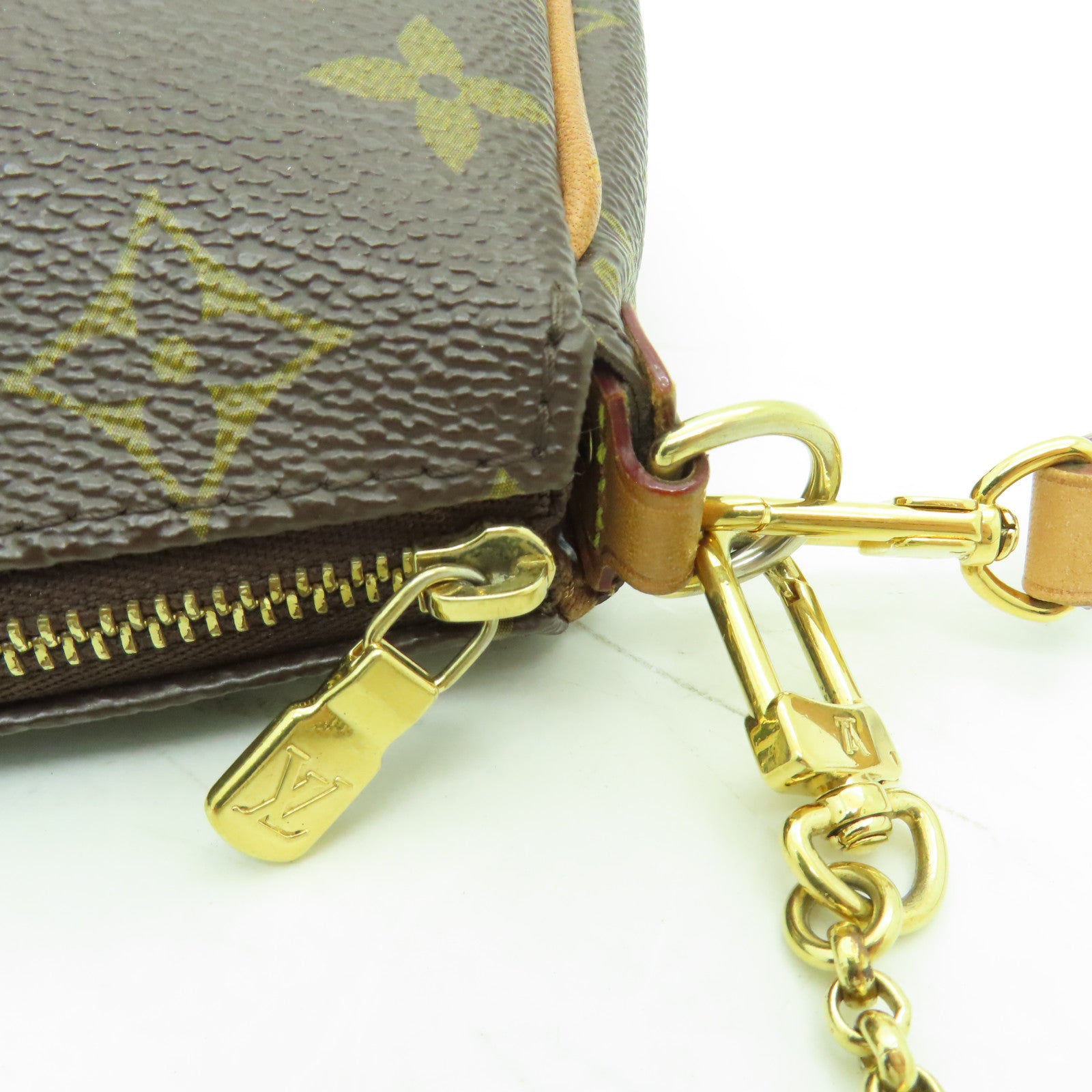 LOUIS VUITTON 【激減優惠】Monogram Eva金扣手挽肩背兩用袋棕色