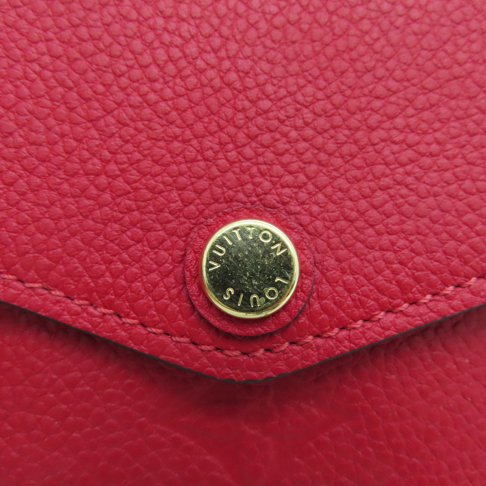 LOUIS VUITTON 【激減優惠】Monogram Empreinte Sarah Wallet金扣長錢包紅色