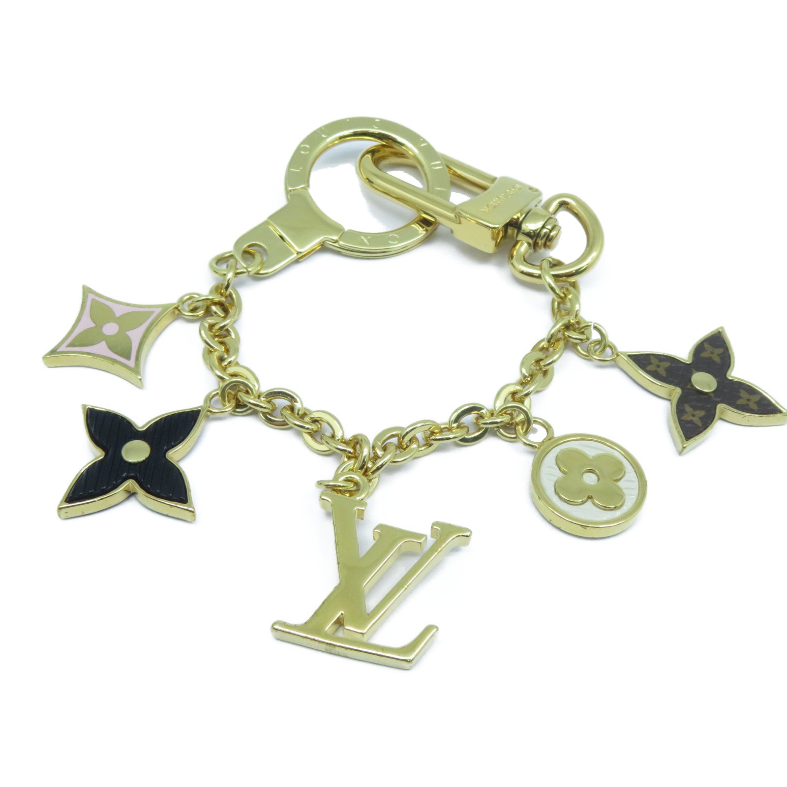 LOUIS VUITTON 金屬Spring Street Chain Bag Charm金扣掛飾金色
