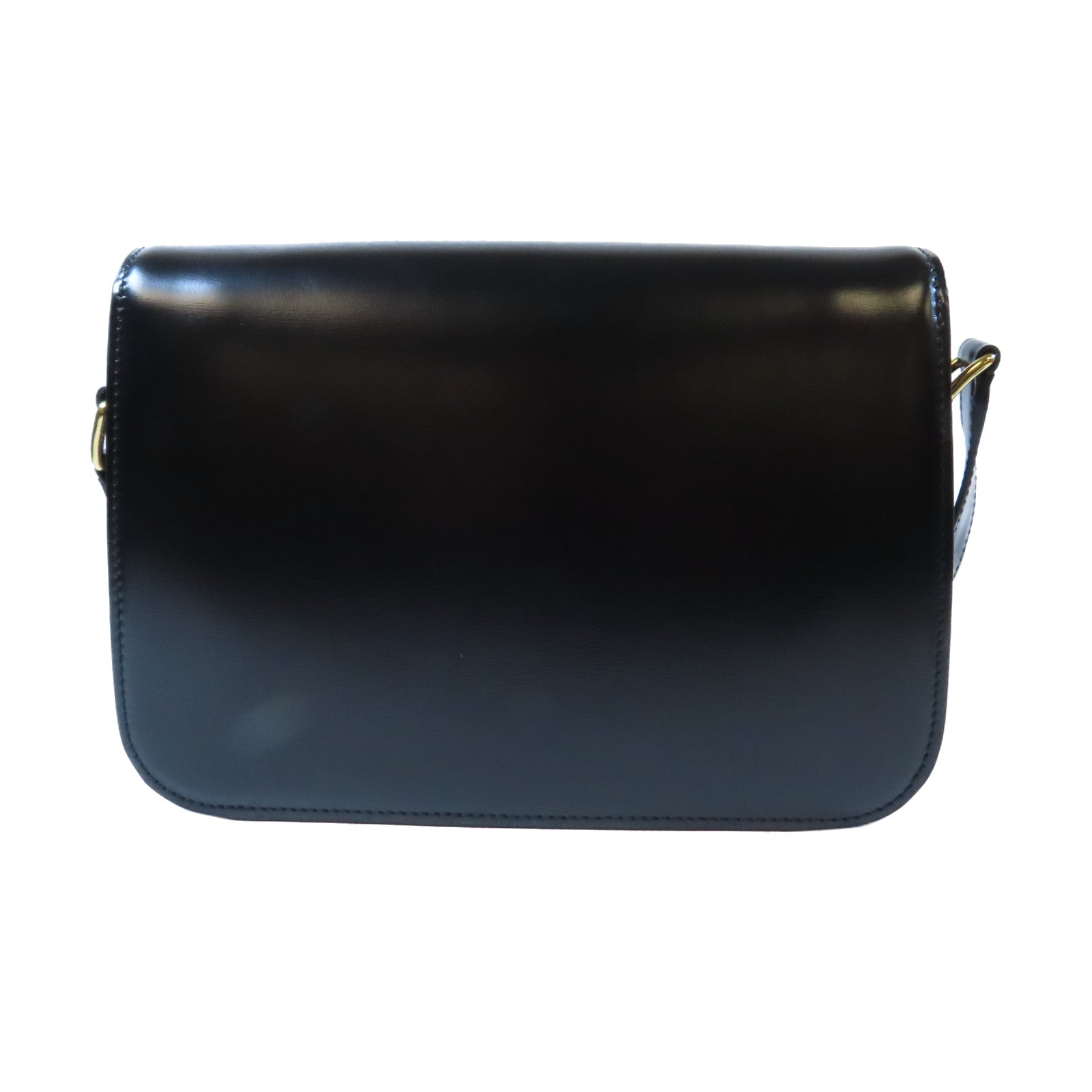 CELINE 牛皮皮革Triomphe金扣肩背袋黑色