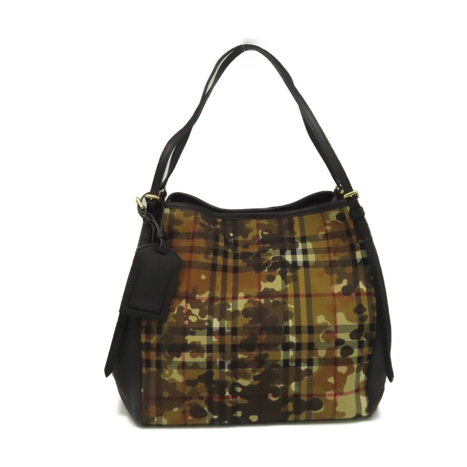 BURBERRY 帆布Shoulder Bag肩背袋啡色/黑色