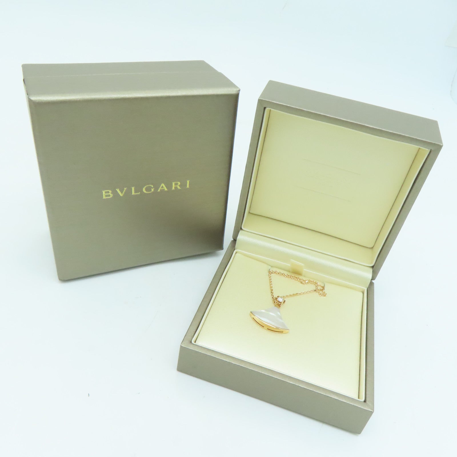 BVLGARI 18K玫瑰金Divas' Dream Necklace鑽石頸錬金色