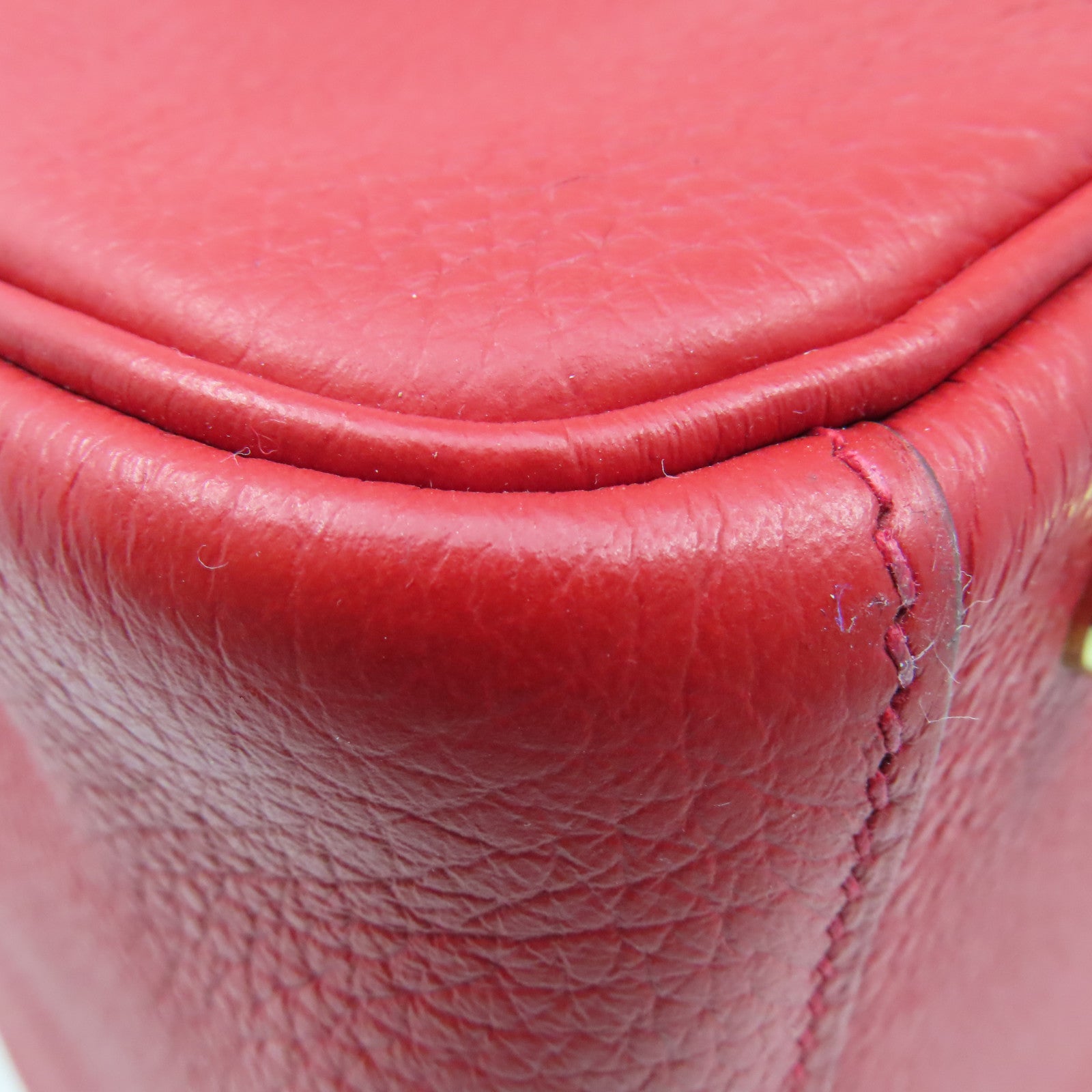 HERMES Clemence皮革Lindy 30 Shoulder Bag金扣肩背袋紅色