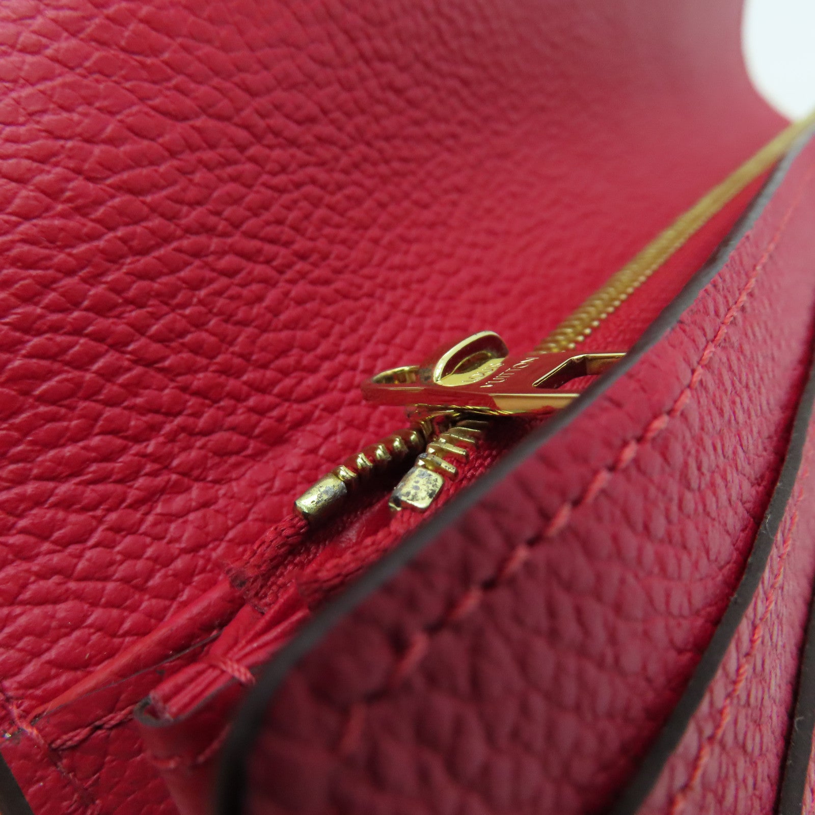 LOUIS VUITTON 【激減優惠】Monogram Empreinte Sarah Wallet金扣長錢包紅色
