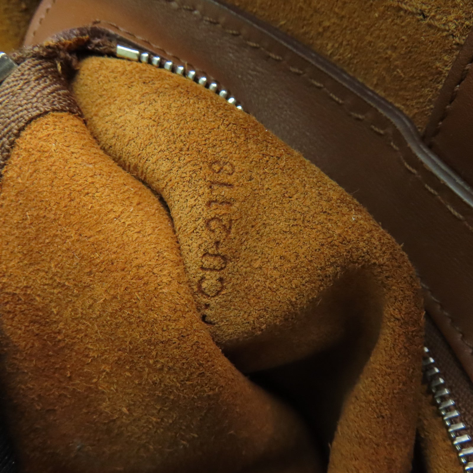 CELINE 牛皮皮革2 Way Shoulder Bag銀扣手挽肩背兩用袋棕色