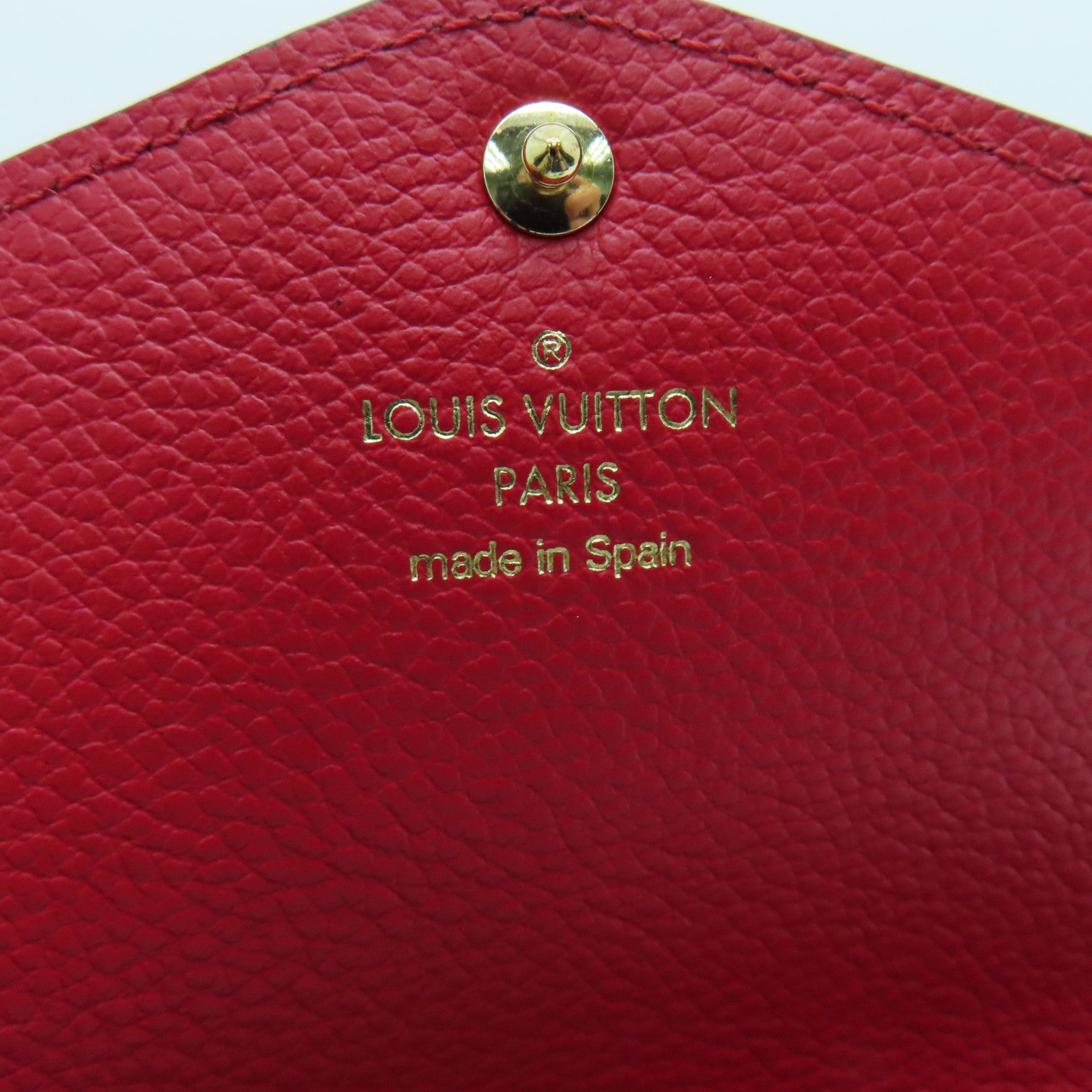 LOUIS VUITTON 【激減優惠】Monogram Empreinte Sarah Wallet金扣長錢包紅色