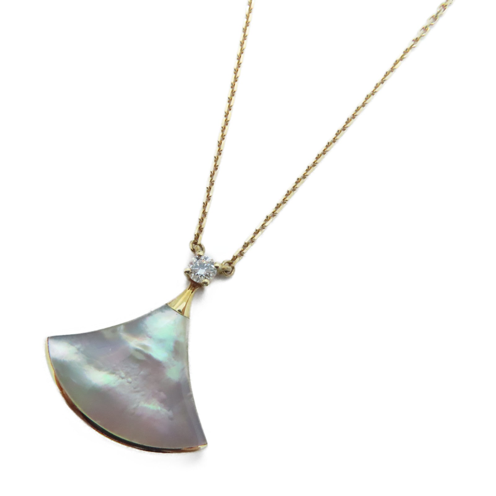 BVLGARI 18K玫瑰金Divas' Dream Necklace鑽石頸錬金色