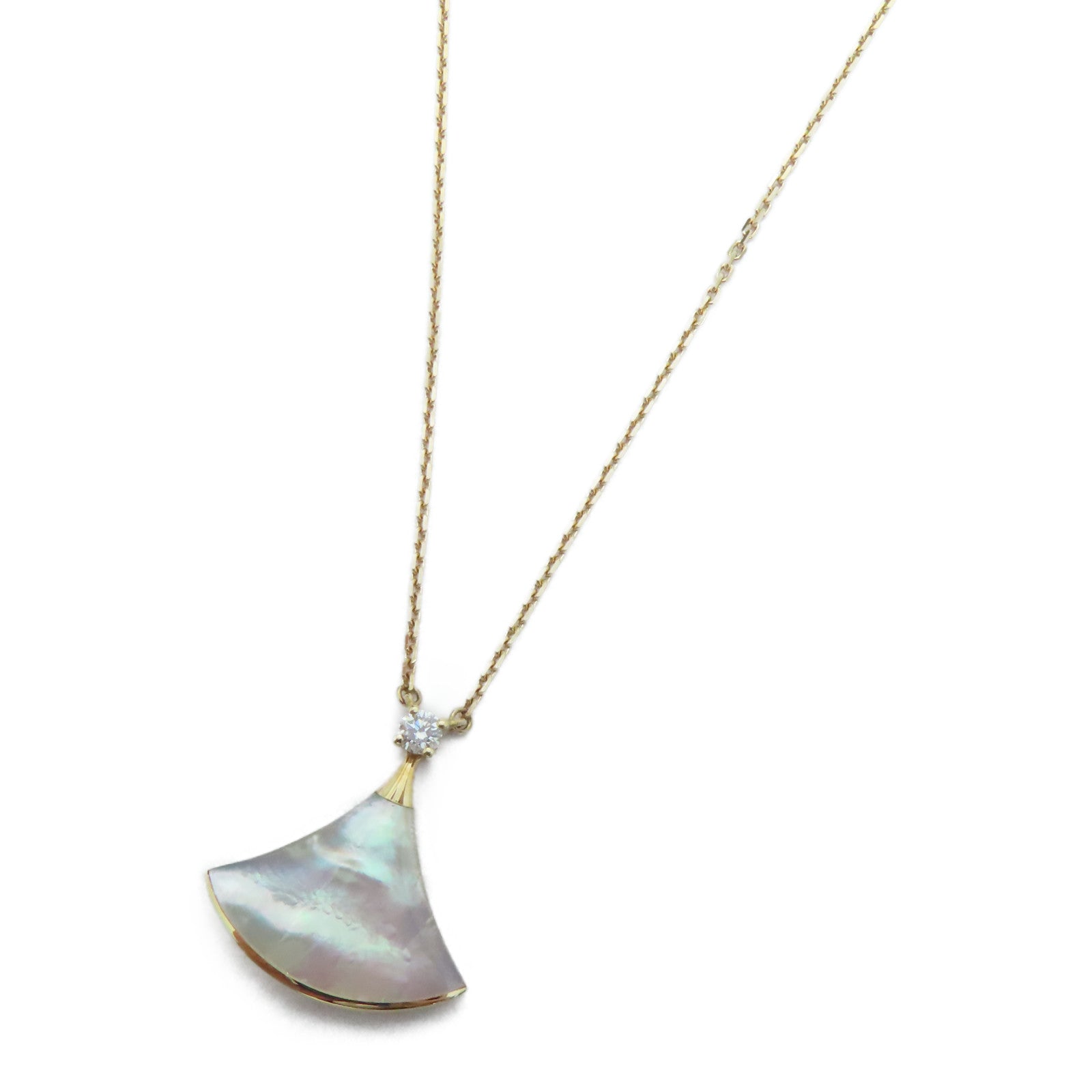 BVLGARI 18K玫瑰金Divas' Dream Necklace鑽石頸錬金色
