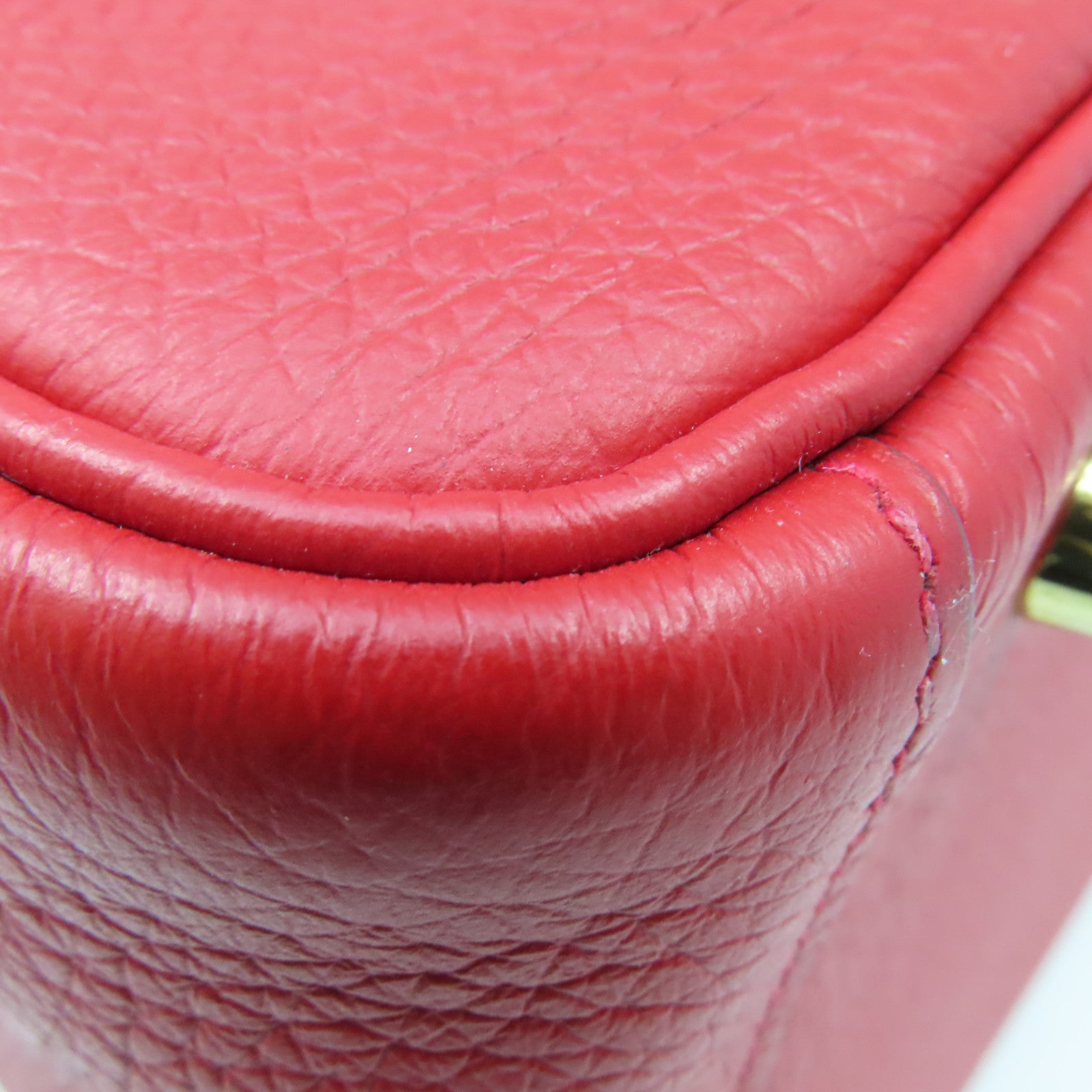HERMES Clemence皮革Lindy 30 Shoulder Bag金扣肩背袋紅色